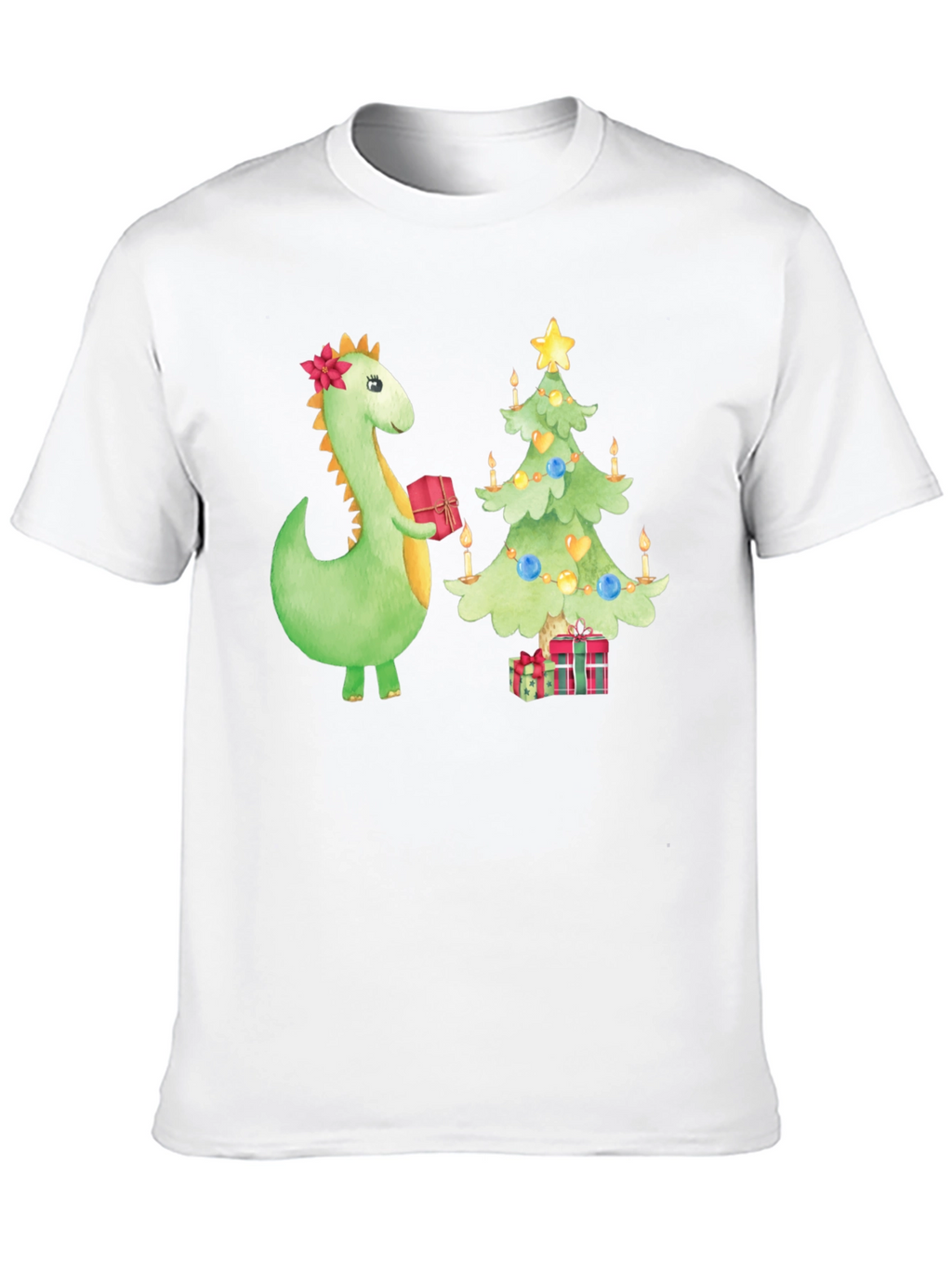 Festive Dino Christmas T-Shirt