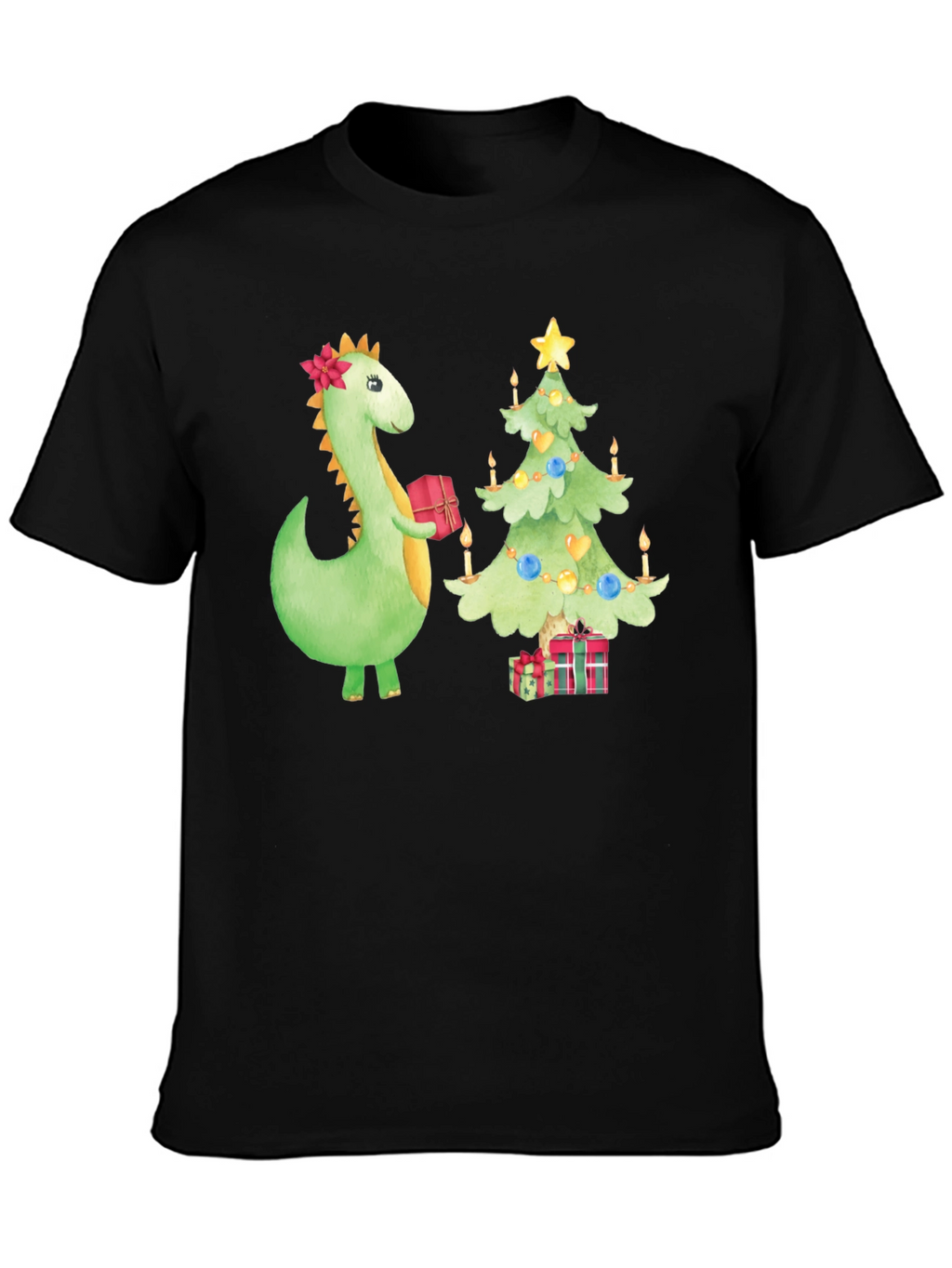 Festive Dino Christmas T-Shirt