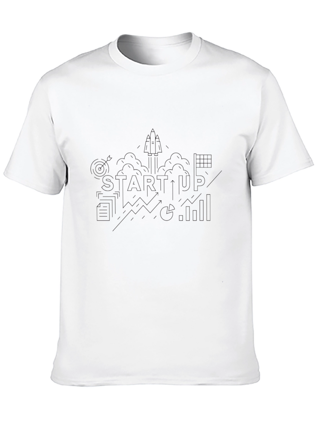 Mens Basic Black Crew Neck T-Shirt