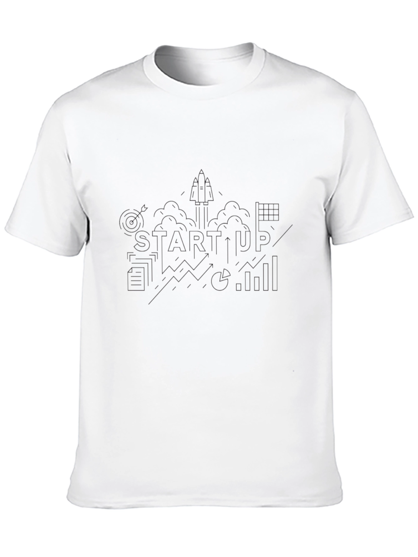 Mens Basic Black Crew Neck T-Shirt