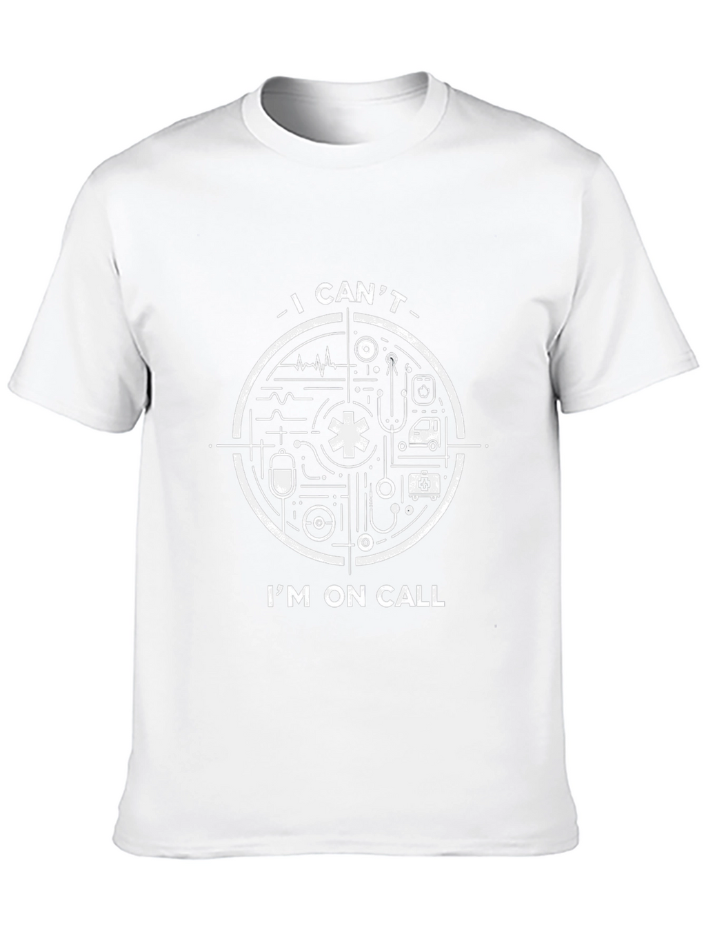 I Cant Im On Call Black Graphic T-Shirt