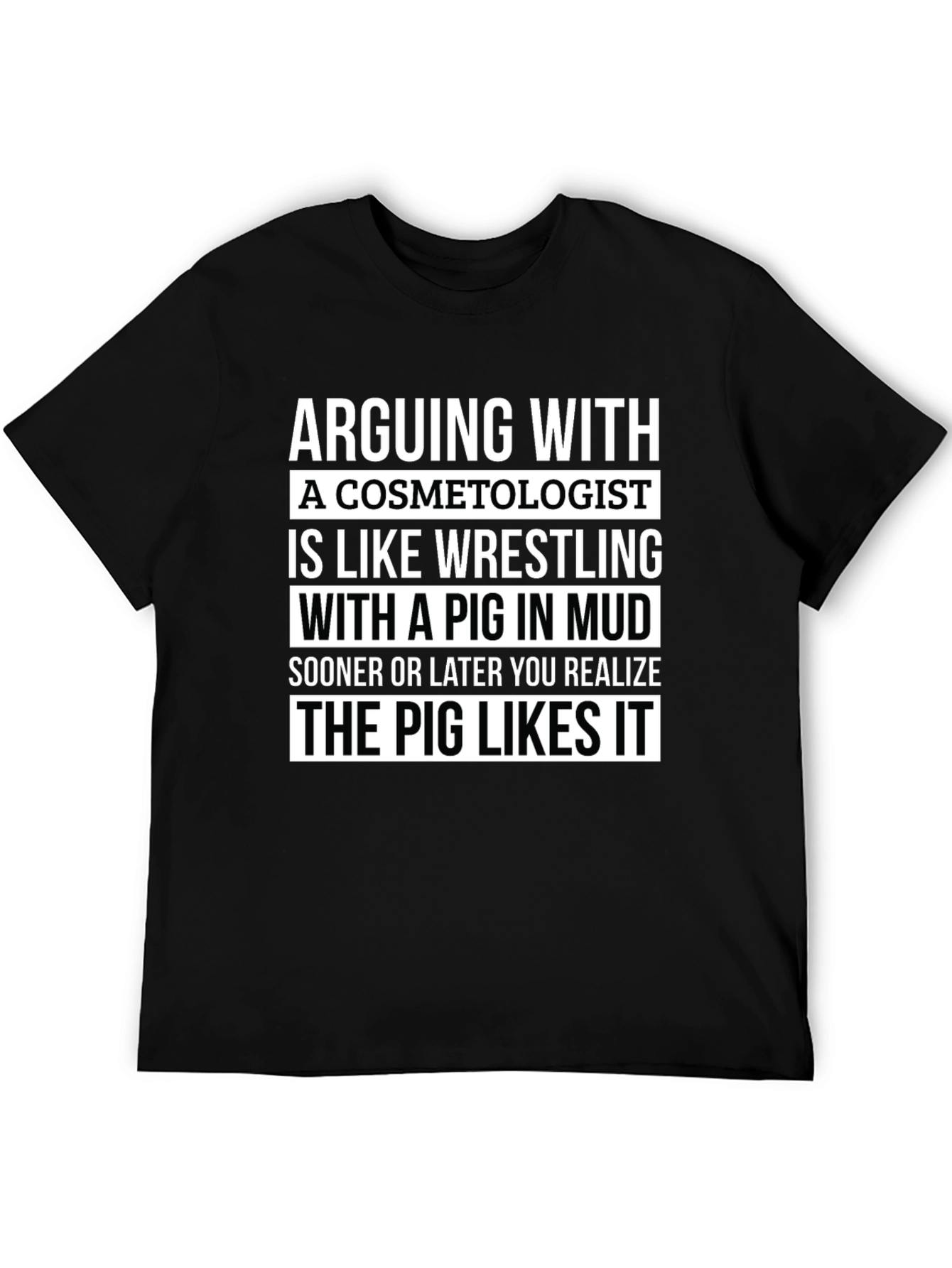 Funny Cosmetologist Pig T-Shirt