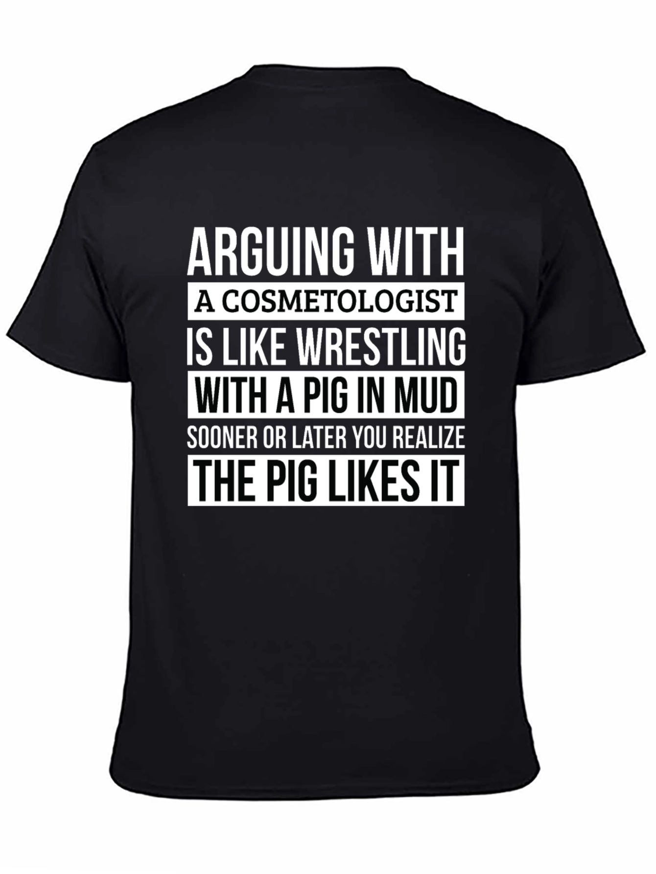 Funny Cosmetologist Pig T-Shirt