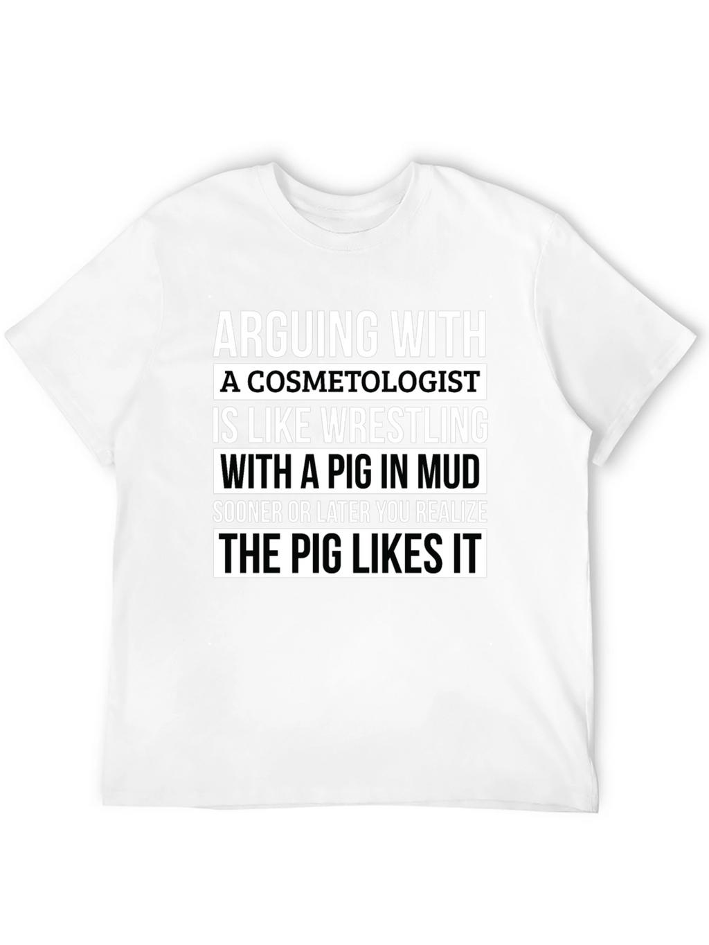 Funny Cosmetologist Pig T-Shirt