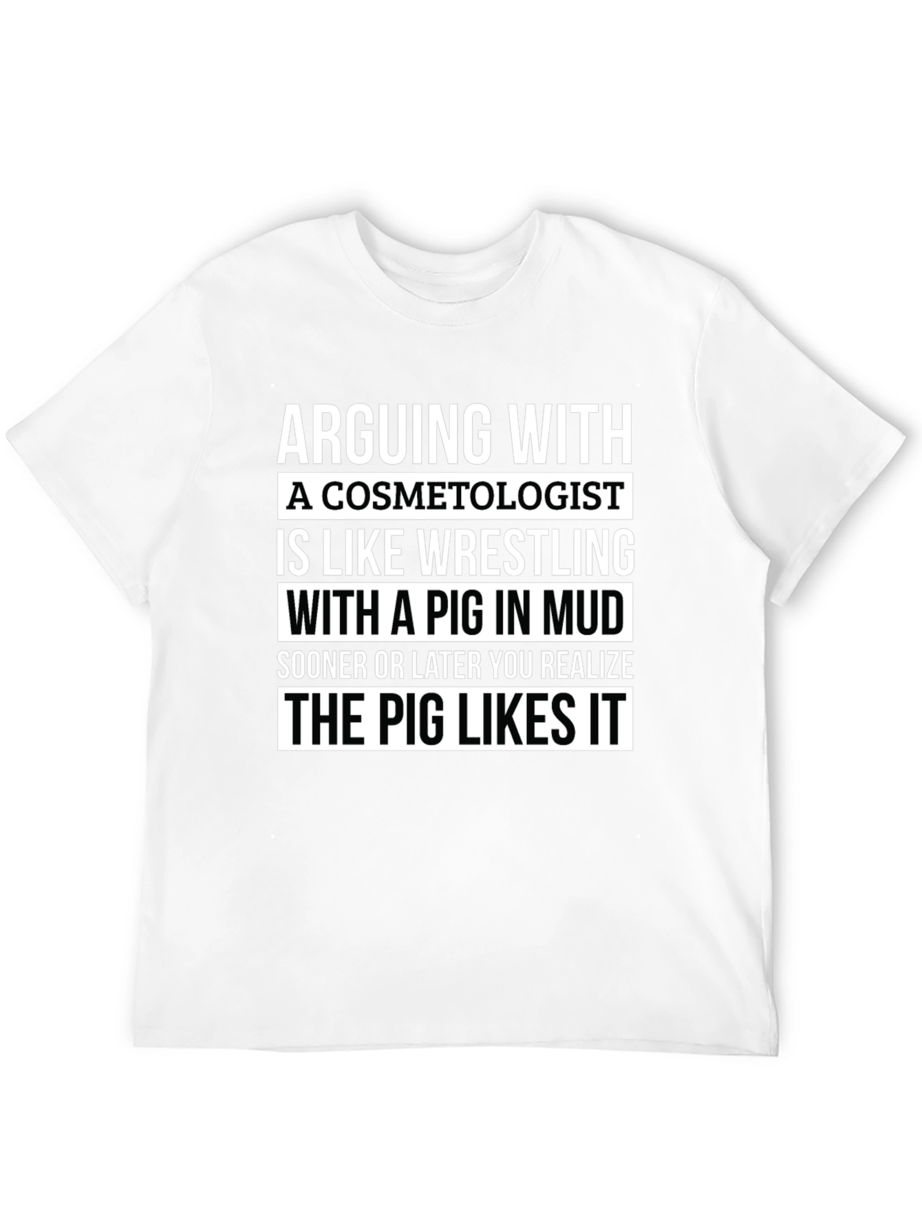 Funny Cosmetologist Pig T-Shirt