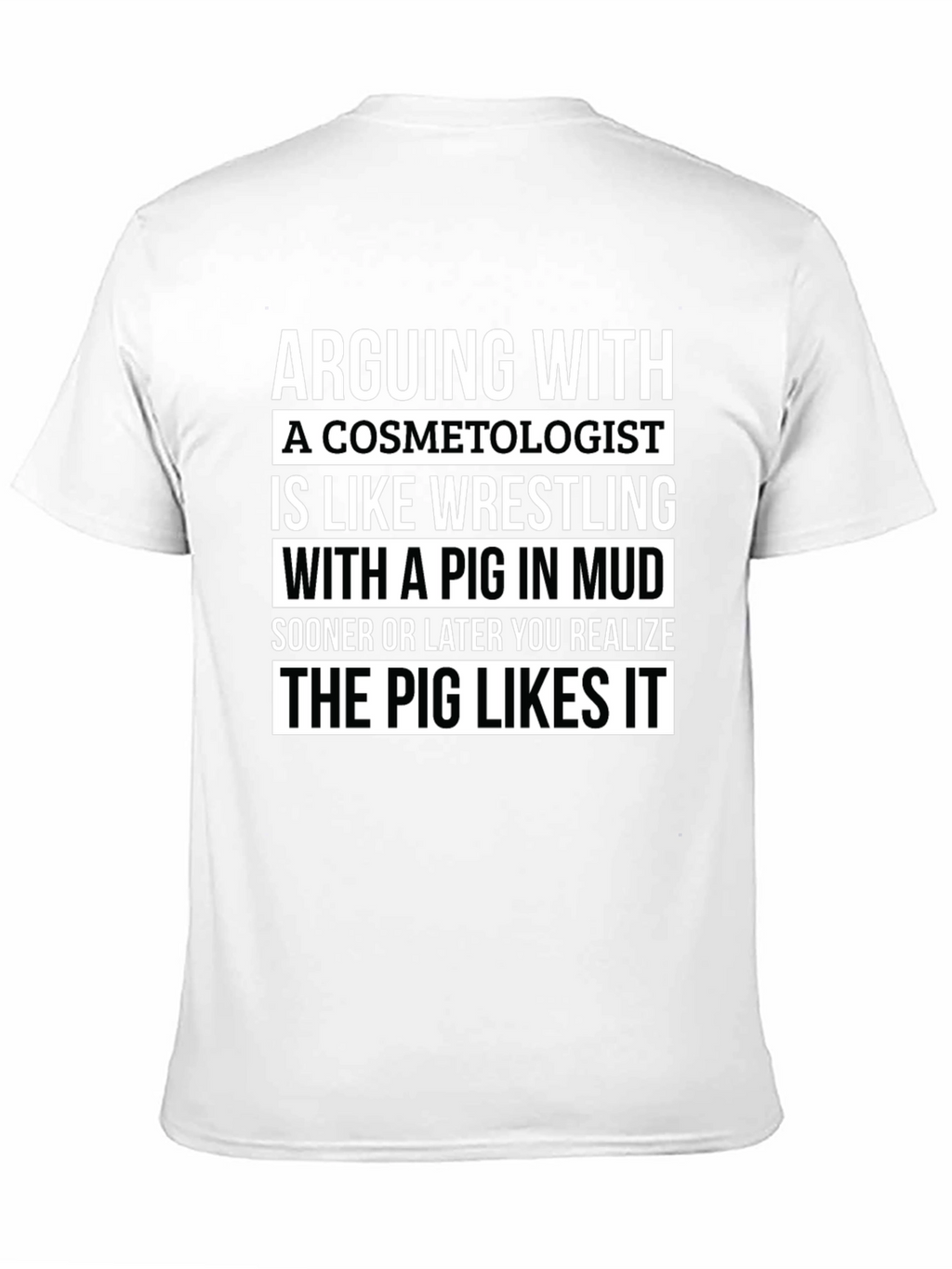 Funny Cosmetologist Pig T-Shirt