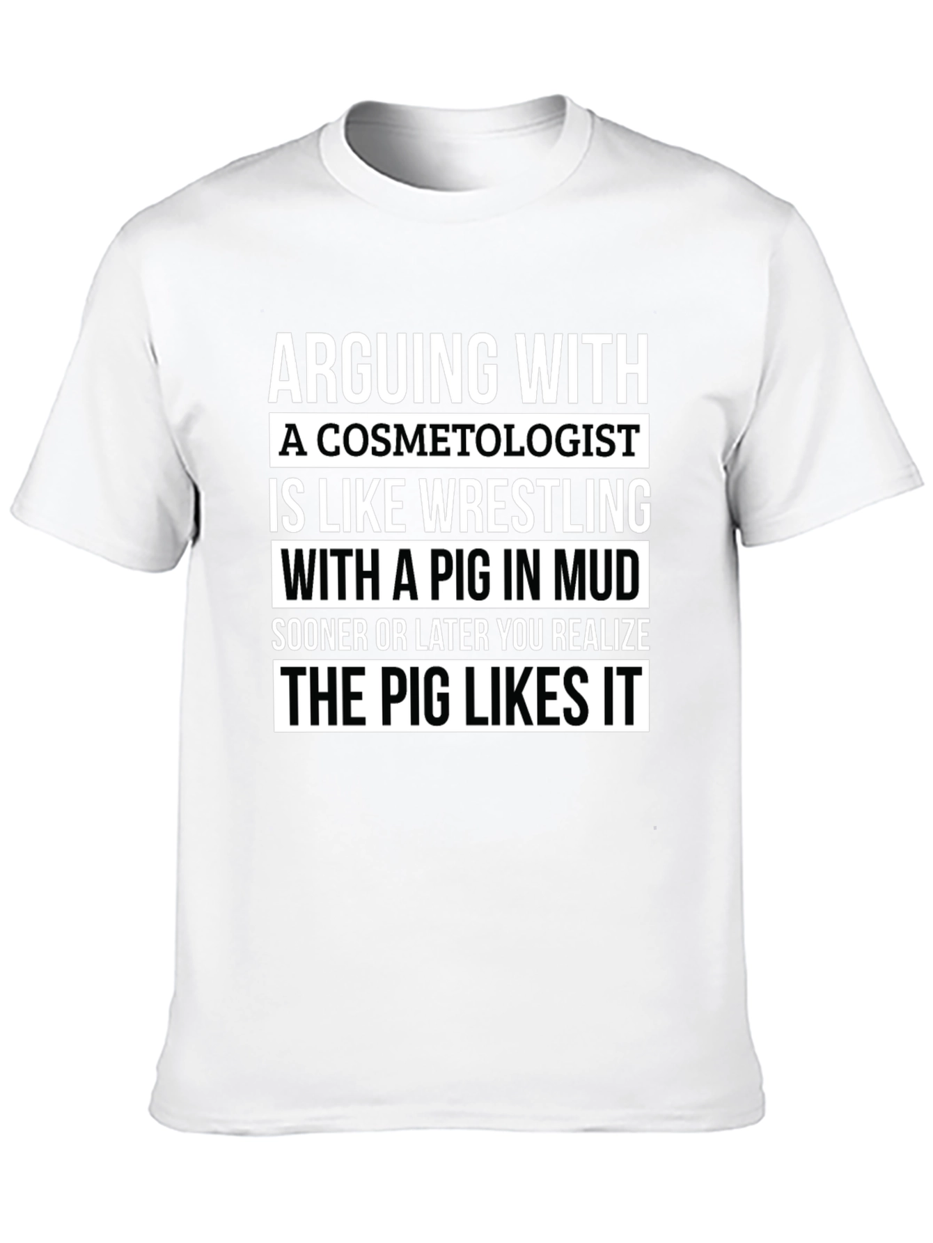 Funny Cosmetologist Pig T-Shirt