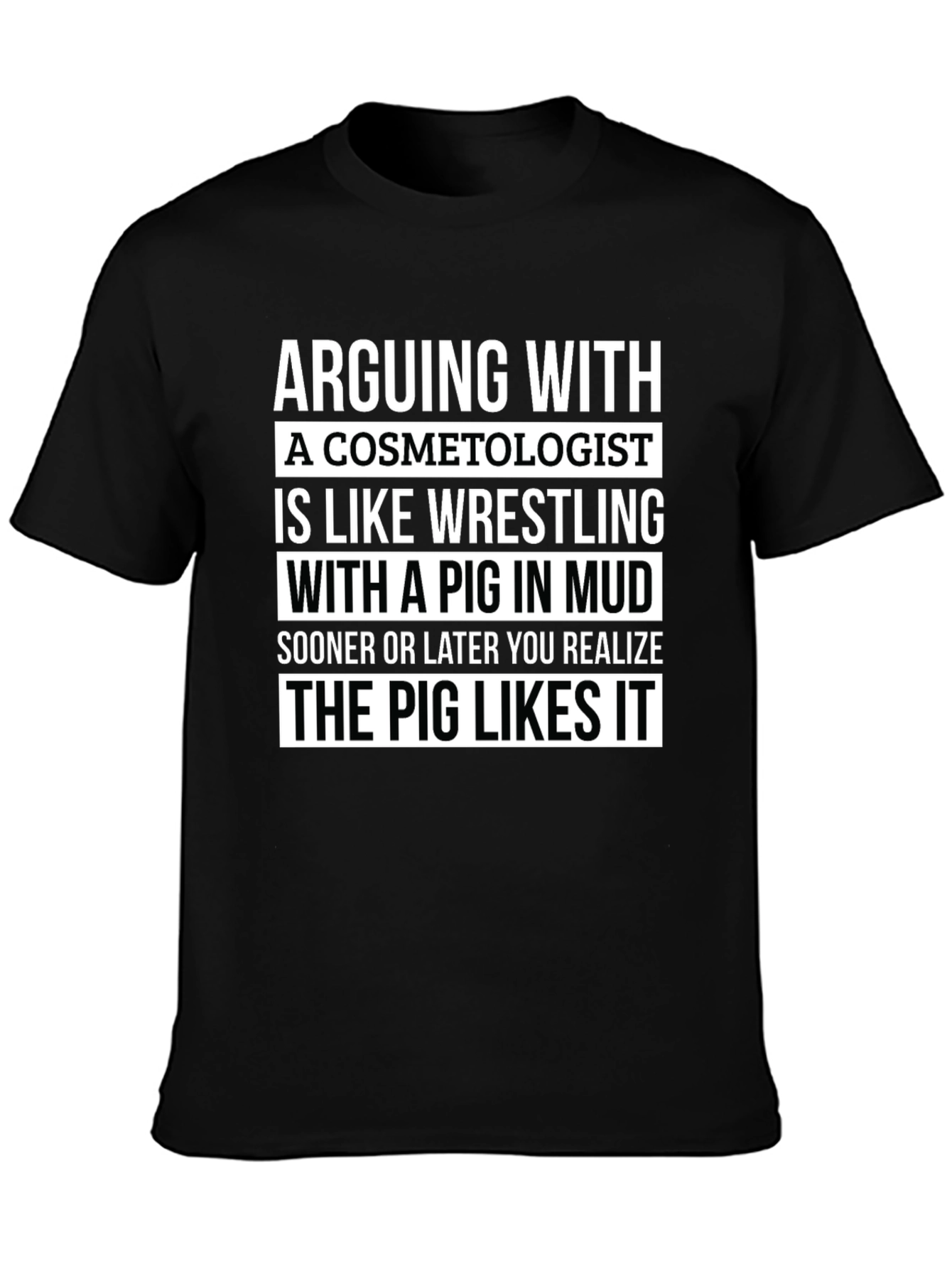 Funny Cosmetologist Pig T-Shirt