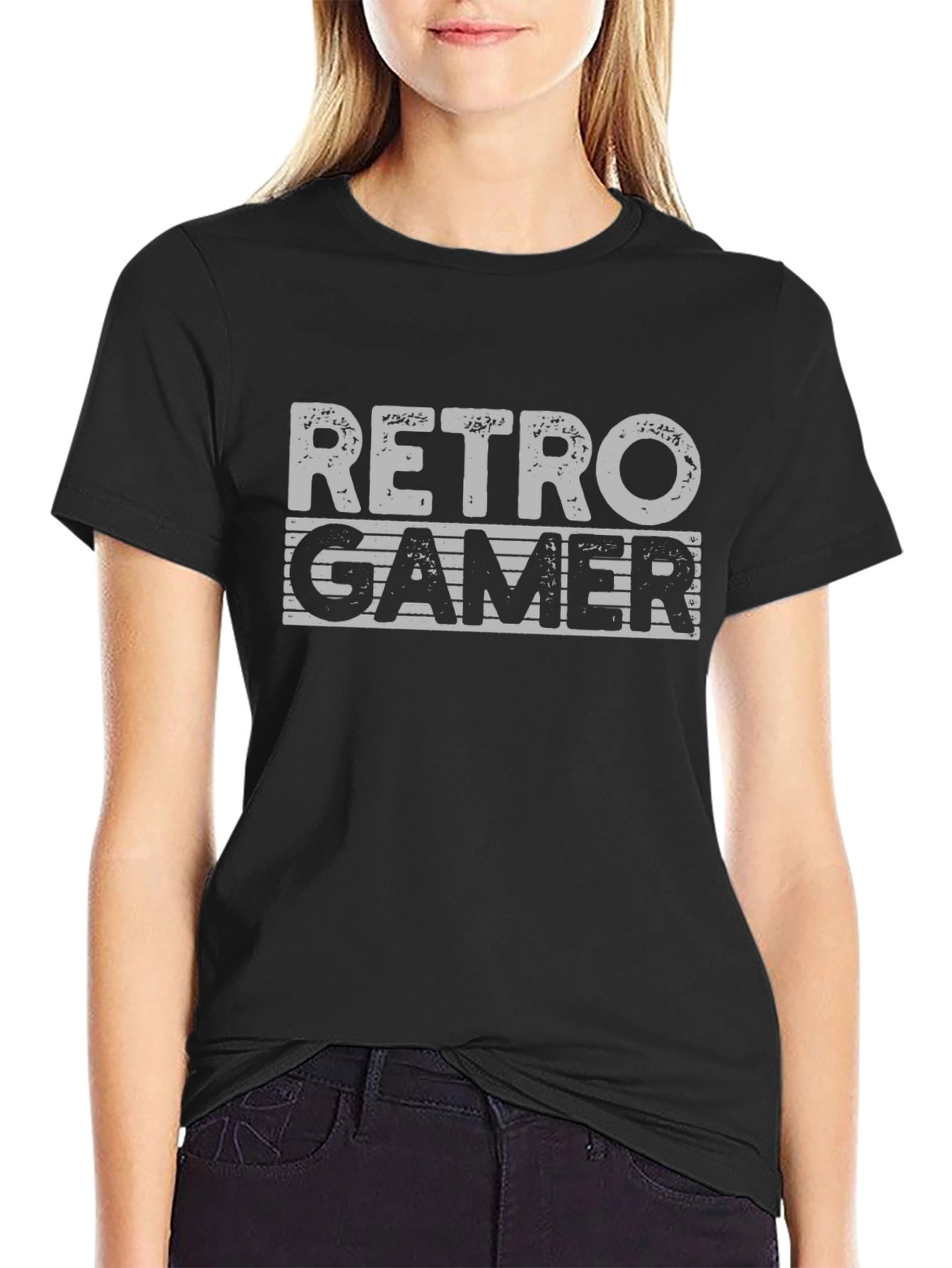 Retro Gamer Graphic T-Shirt - Black Cotton Tee