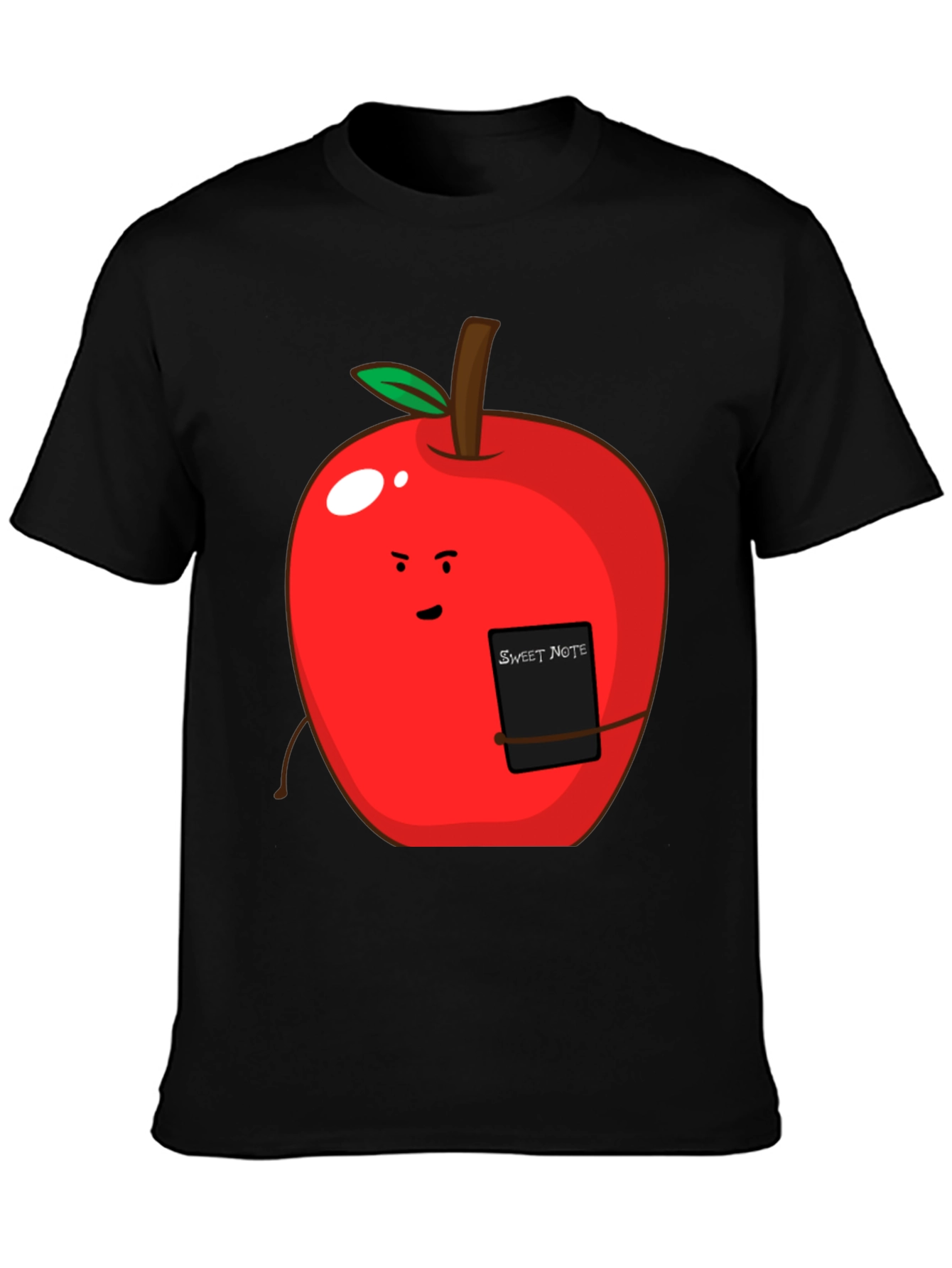 Sweet Note Apple Graphic Tee - Novelty Fruit Shirt