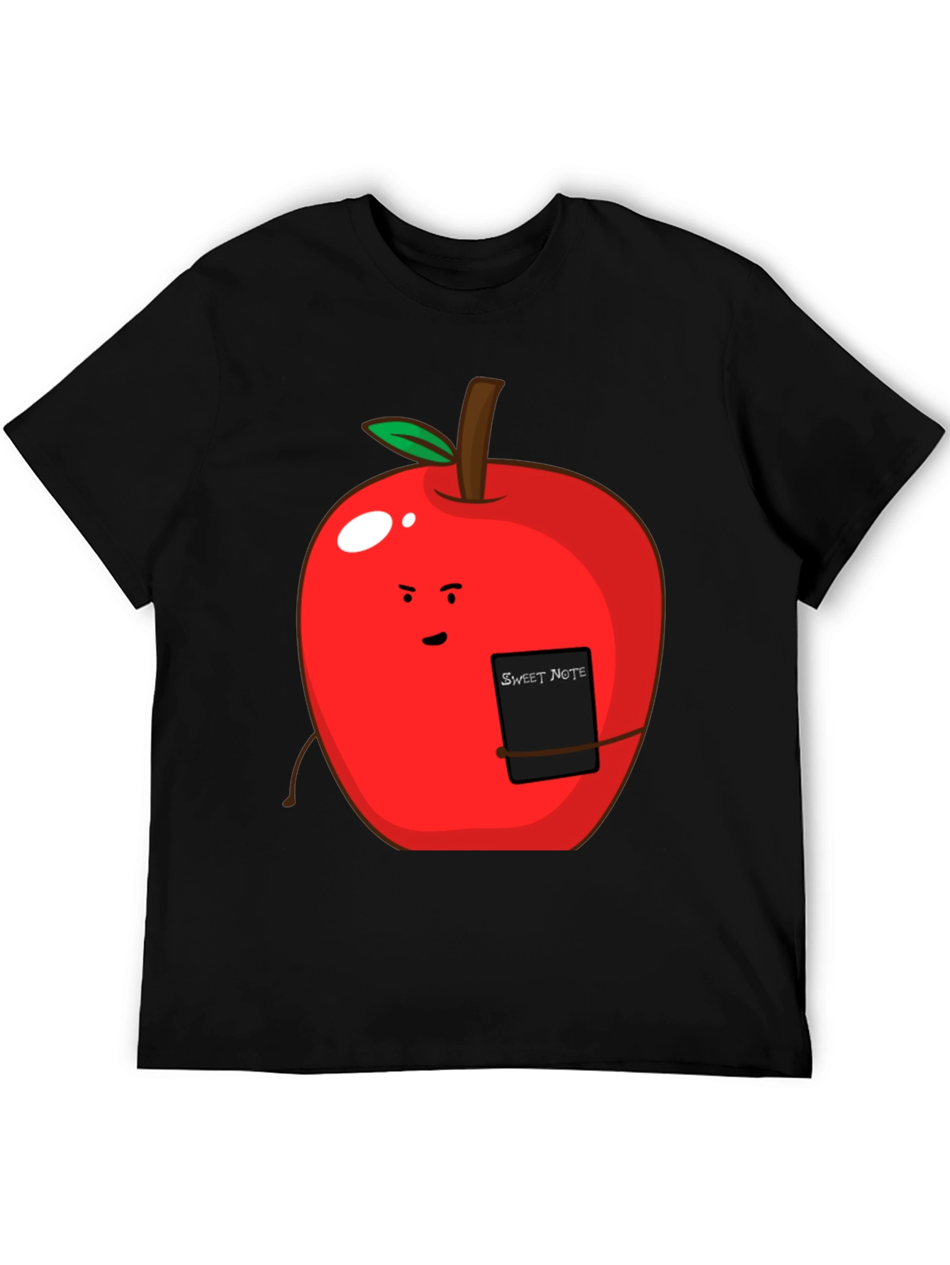 Sweet Note Apple Graphic Tee - Novelty Fruit Shirt