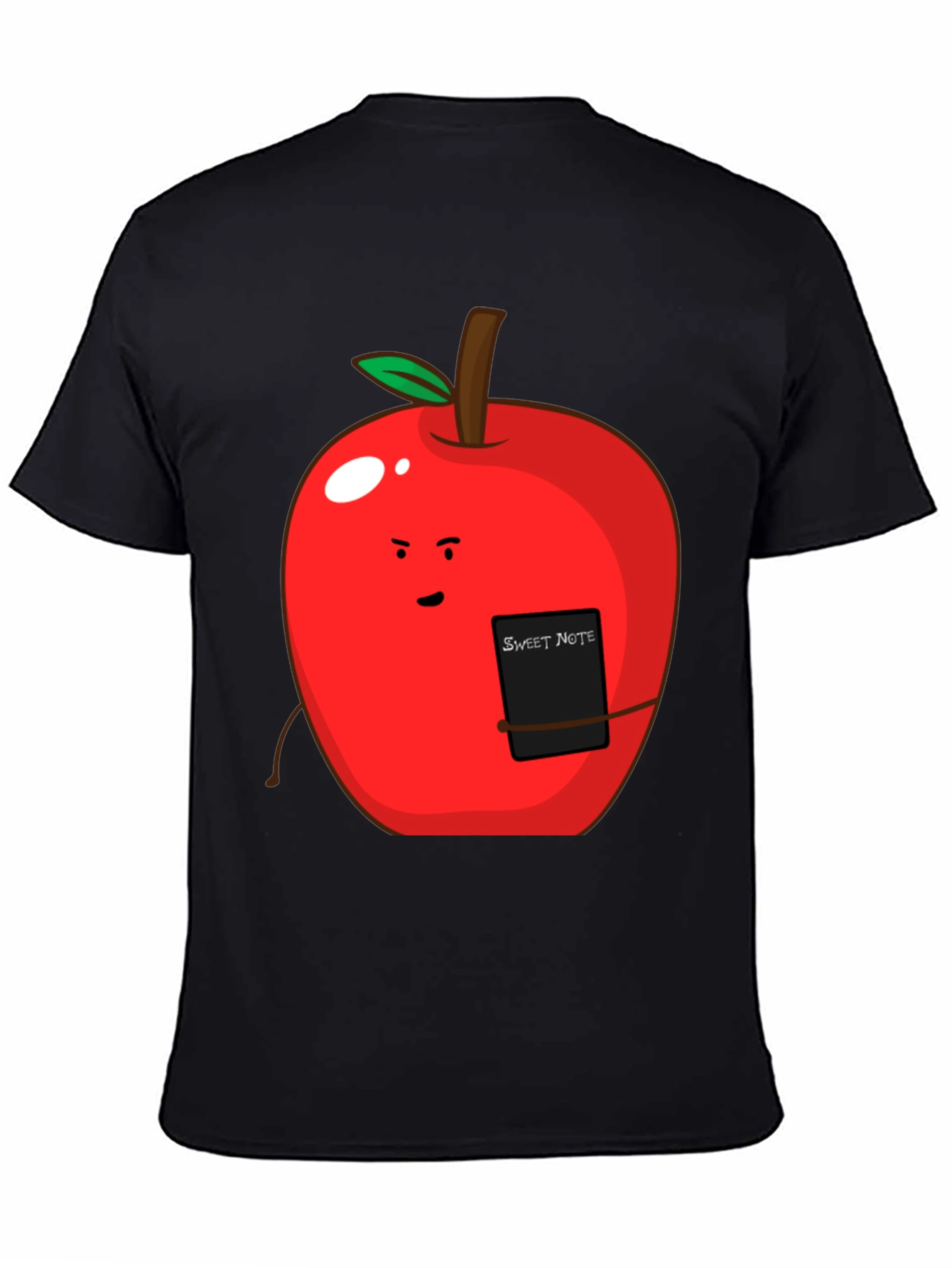 Sweet Note Apple Graphic Tee - Novelty Fruit Shirt