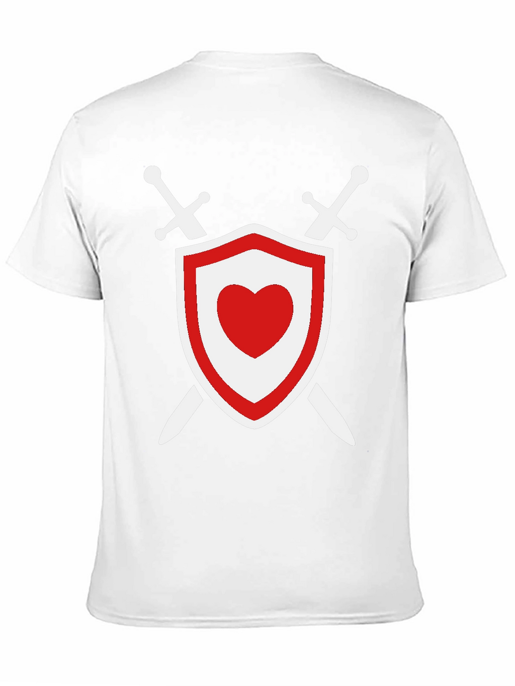 Heart Shield Swords Graphic T-Shirt