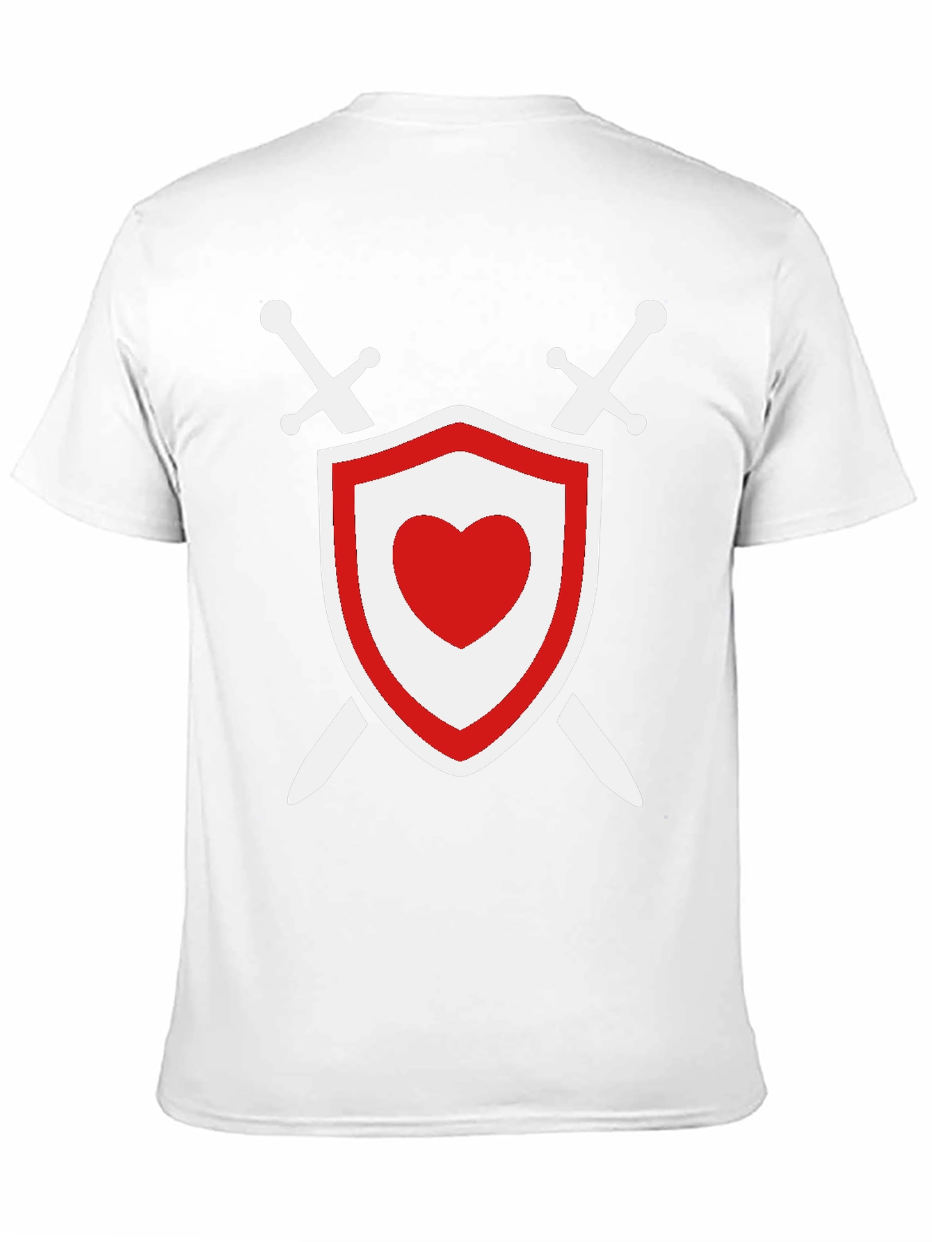Heart Shield Swords Graphic T-Shirt
