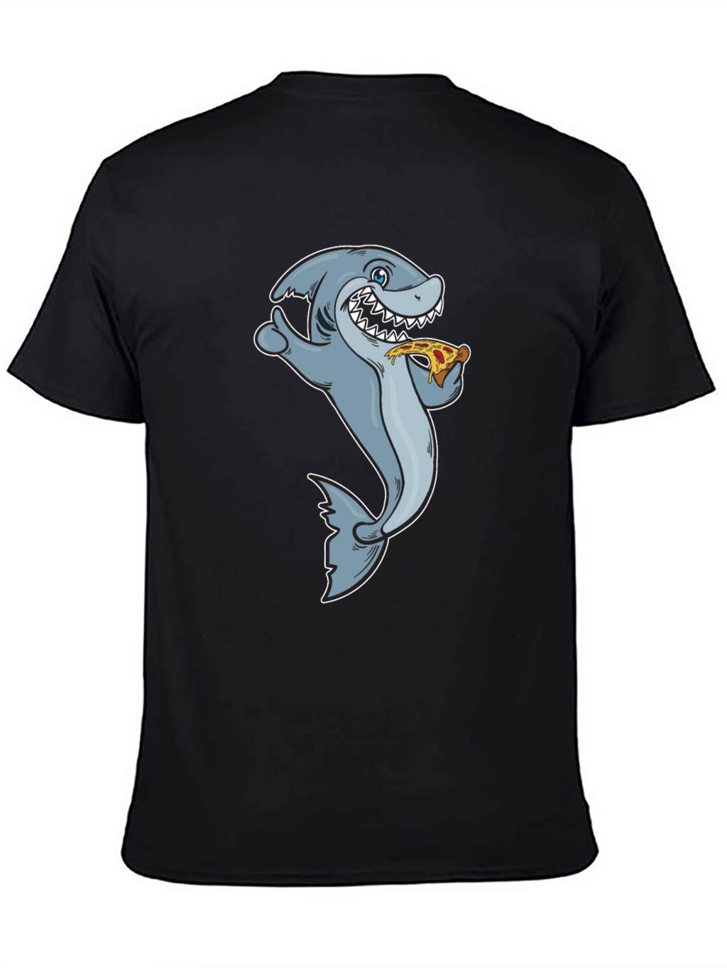 Shark Pizza T-Shirt - Funny Cartoon Graphic Tee