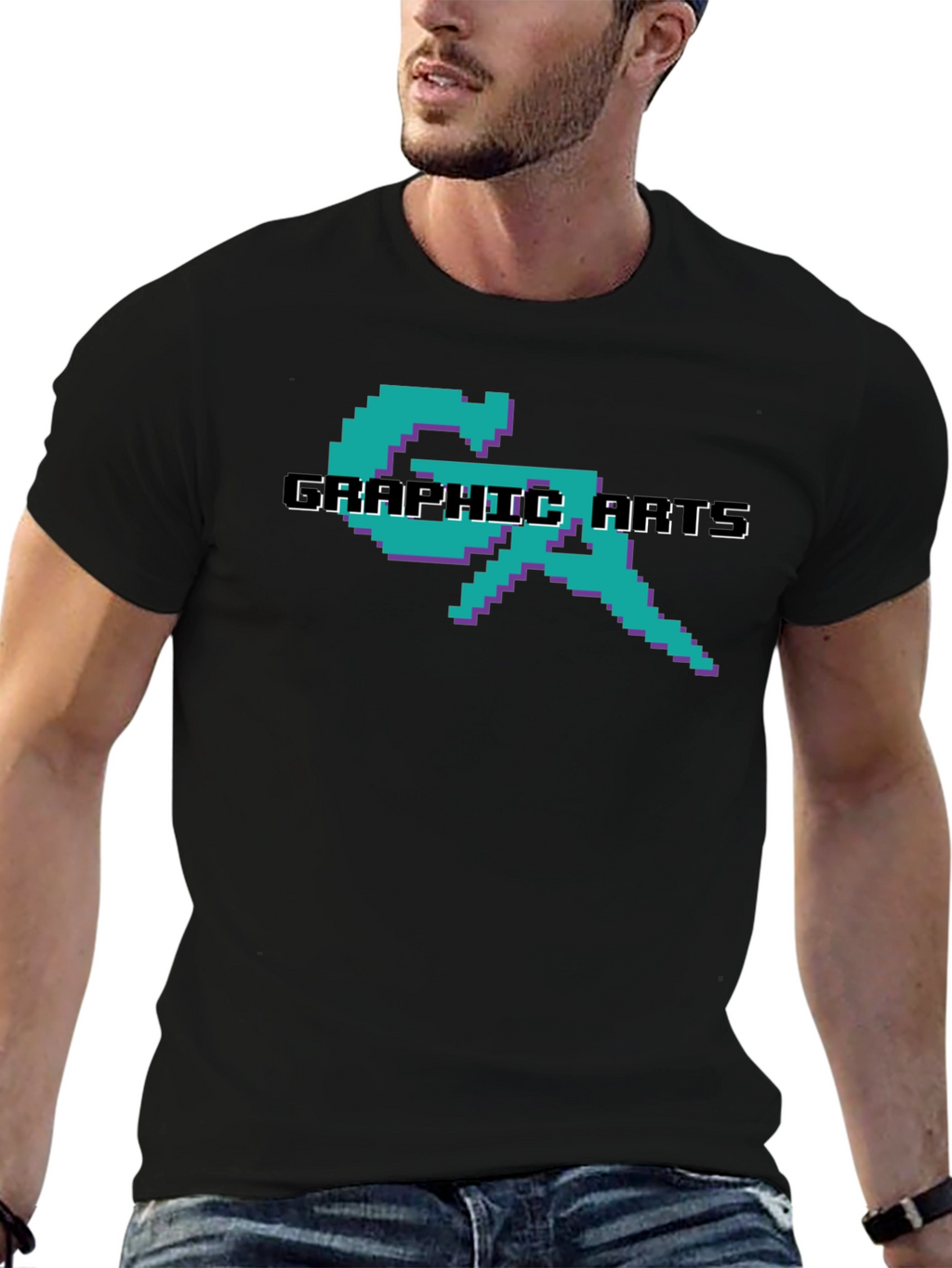 Pixel Graphic Arts T-Shirt - Retro 8-Bit Design