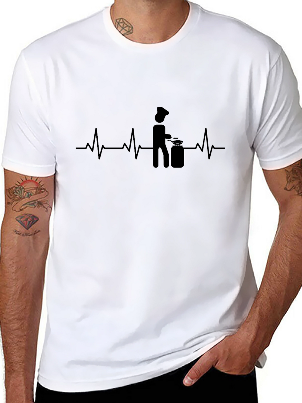 Chef Heartbeat T-Shirt - Cook Passion Tee