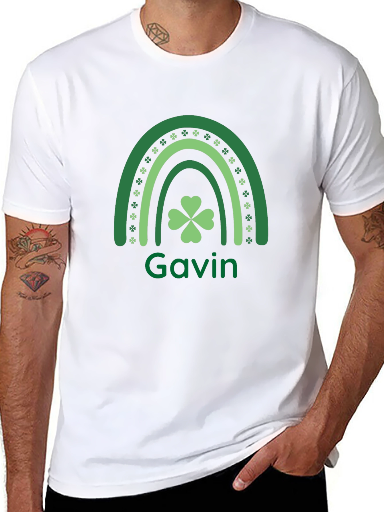 St. Patricks Day Rainbow Clover Shirt