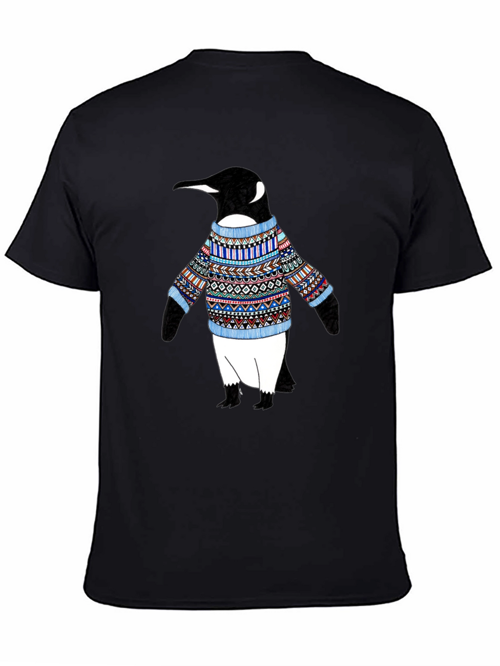 Penguin Sweater T-Shirt - Black