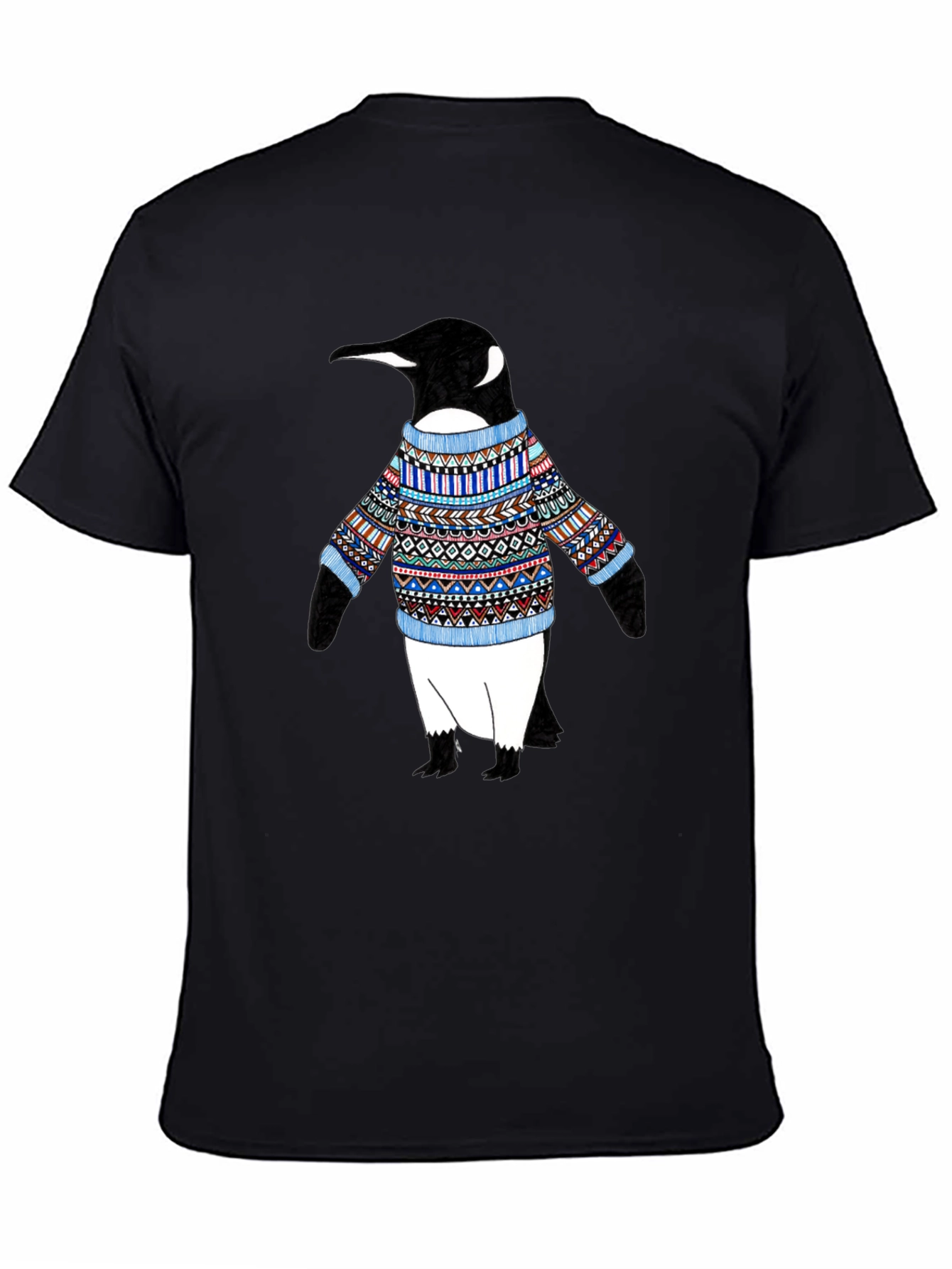 Penguin Sweater T-Shirt - Black