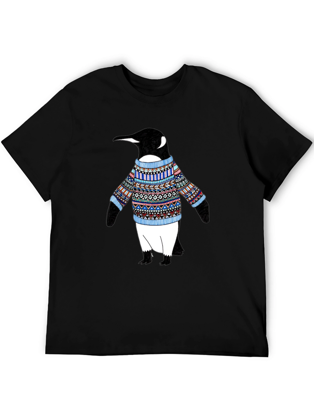 Penguin Sweater T-Shirt - Black