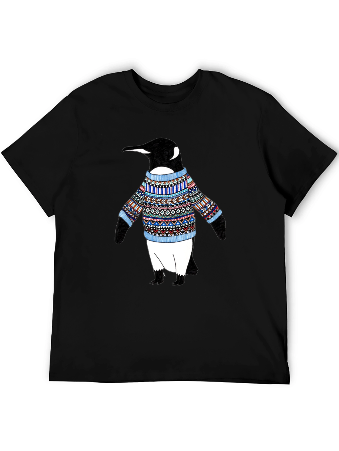 Penguin Sweater T-Shirt - Black