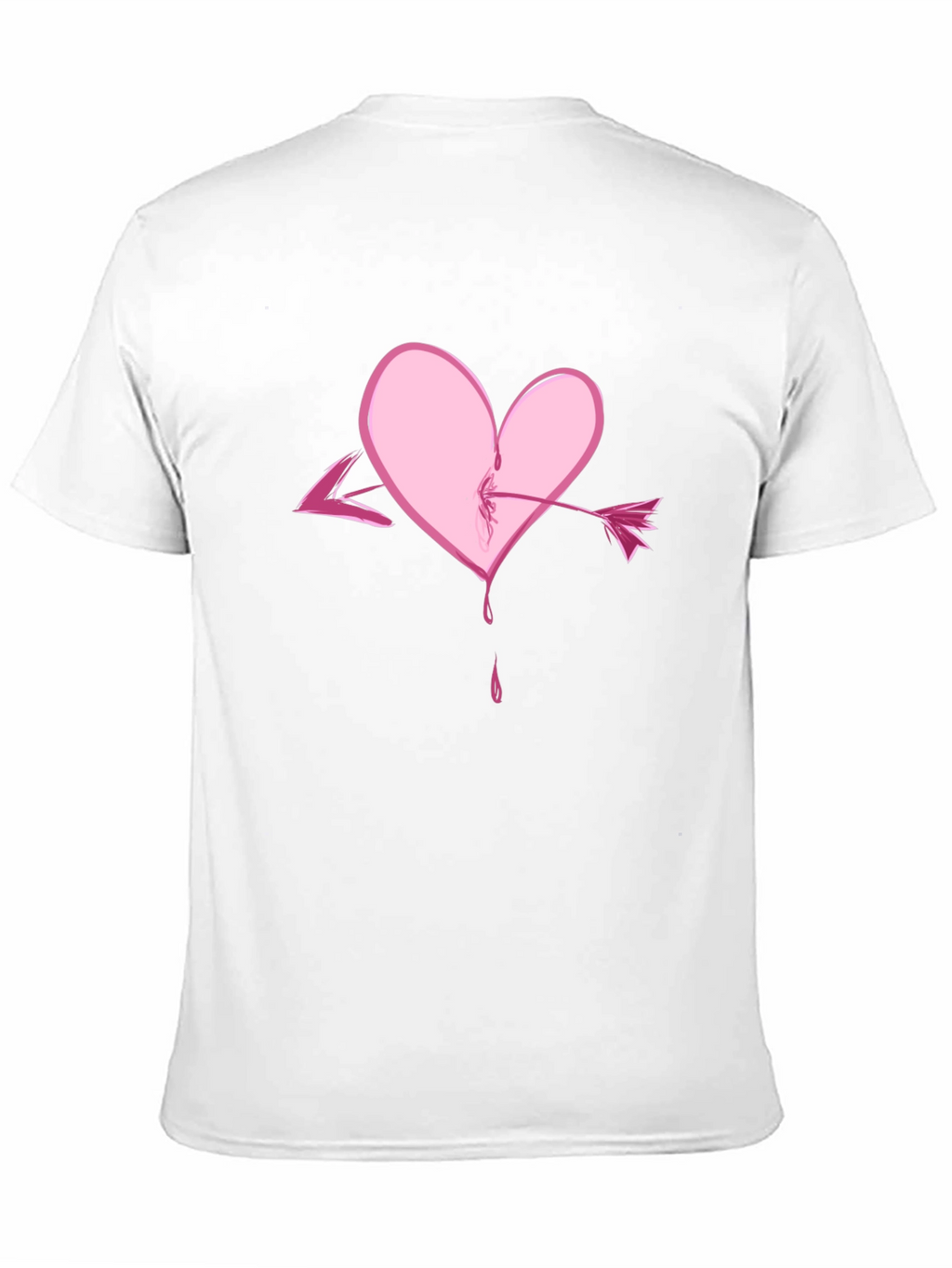 Heart Arrow Graphic Tee - Black Casual Shirt