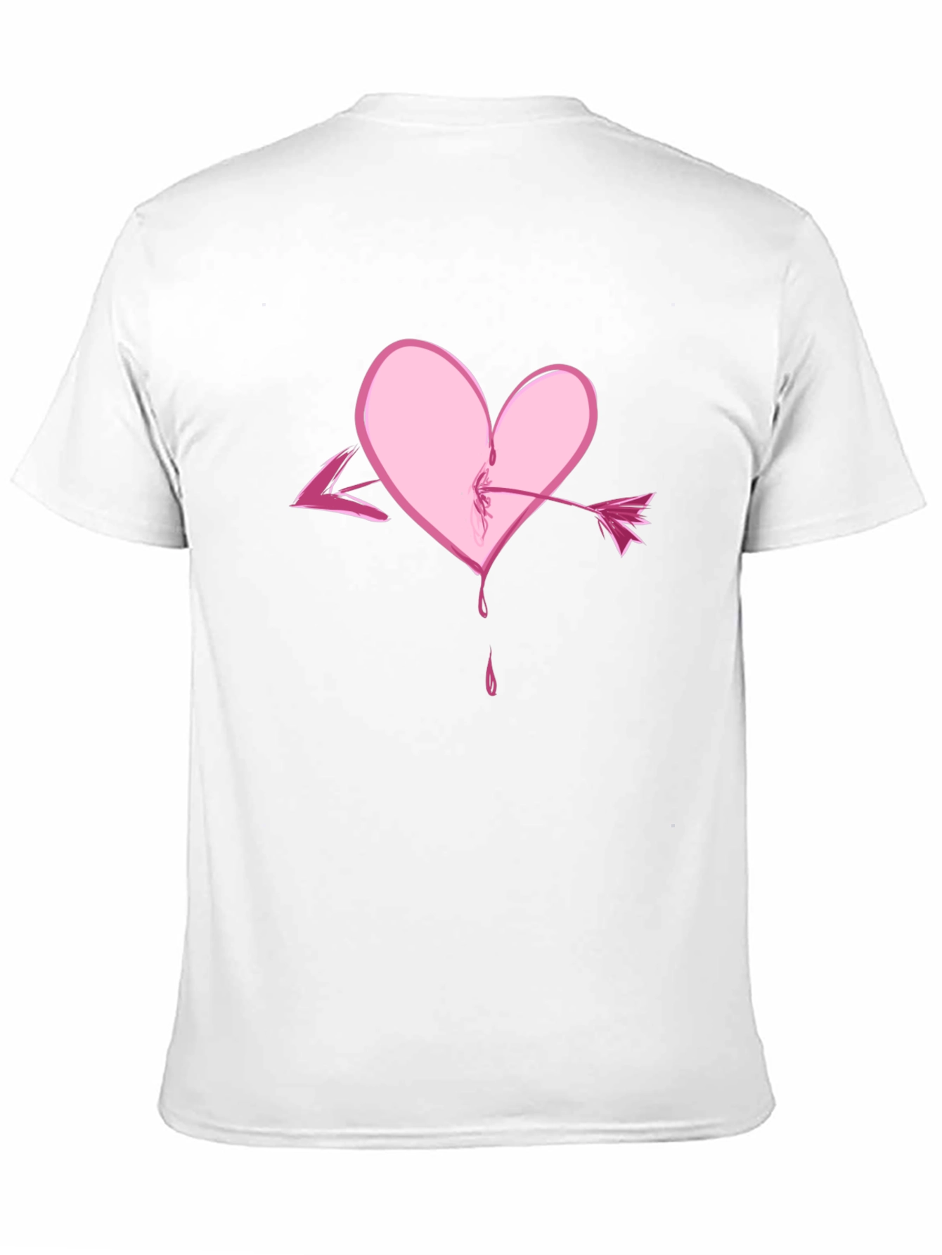 Heart Arrow Graphic Tee - Black Casual Shirt