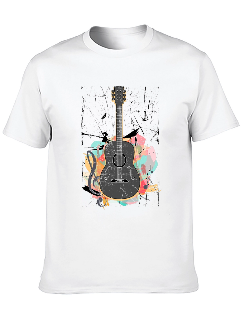 Guitar Graphic Black T-Shirt