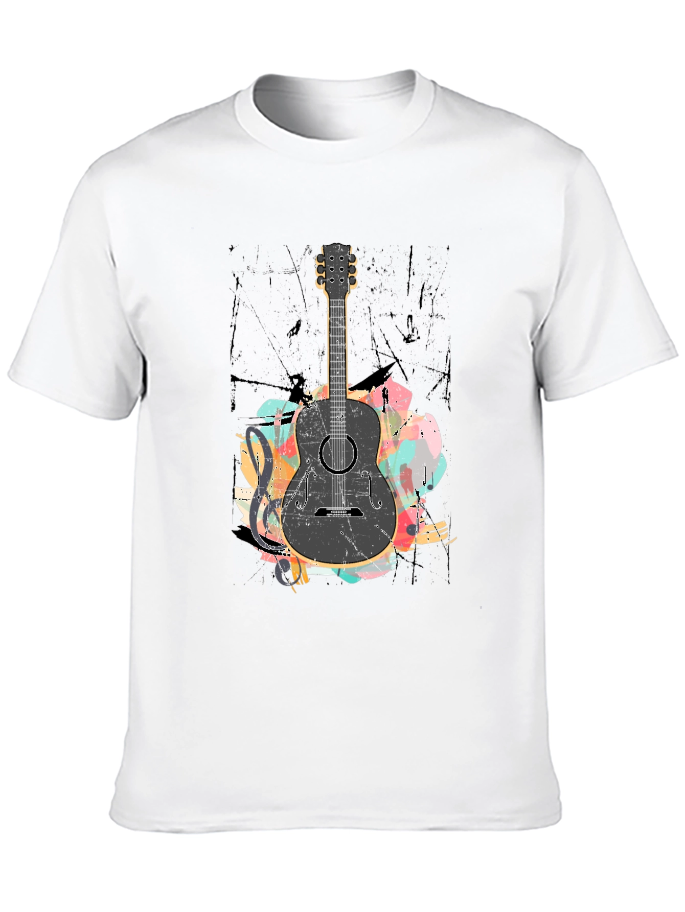 Guitar Graphic Black T-Shirt