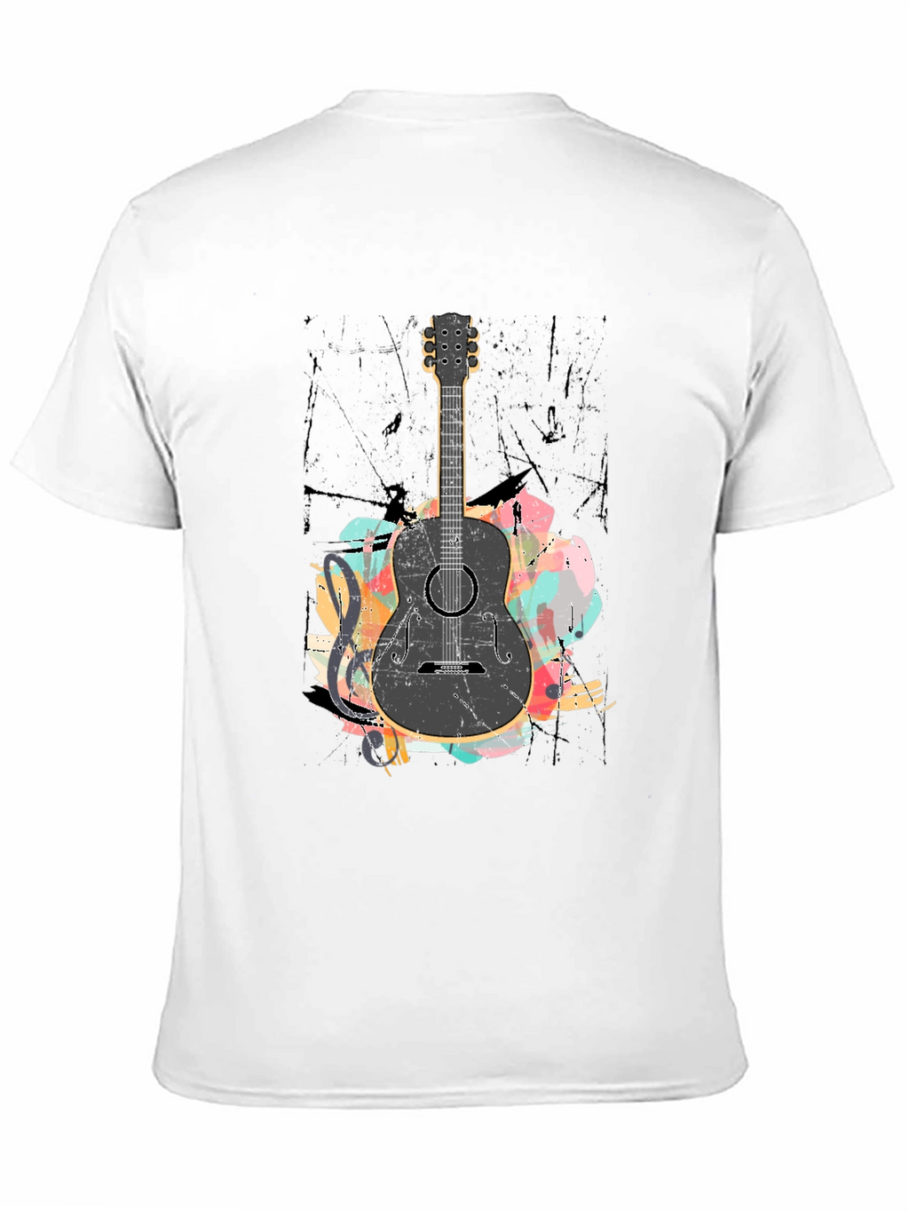 Guitar Graphic Black T-Shirt