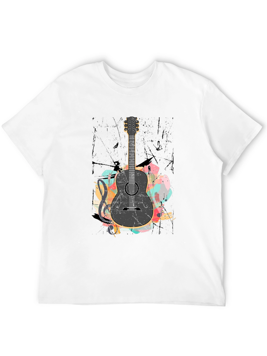 Guitar Graphic Black T-Shirt