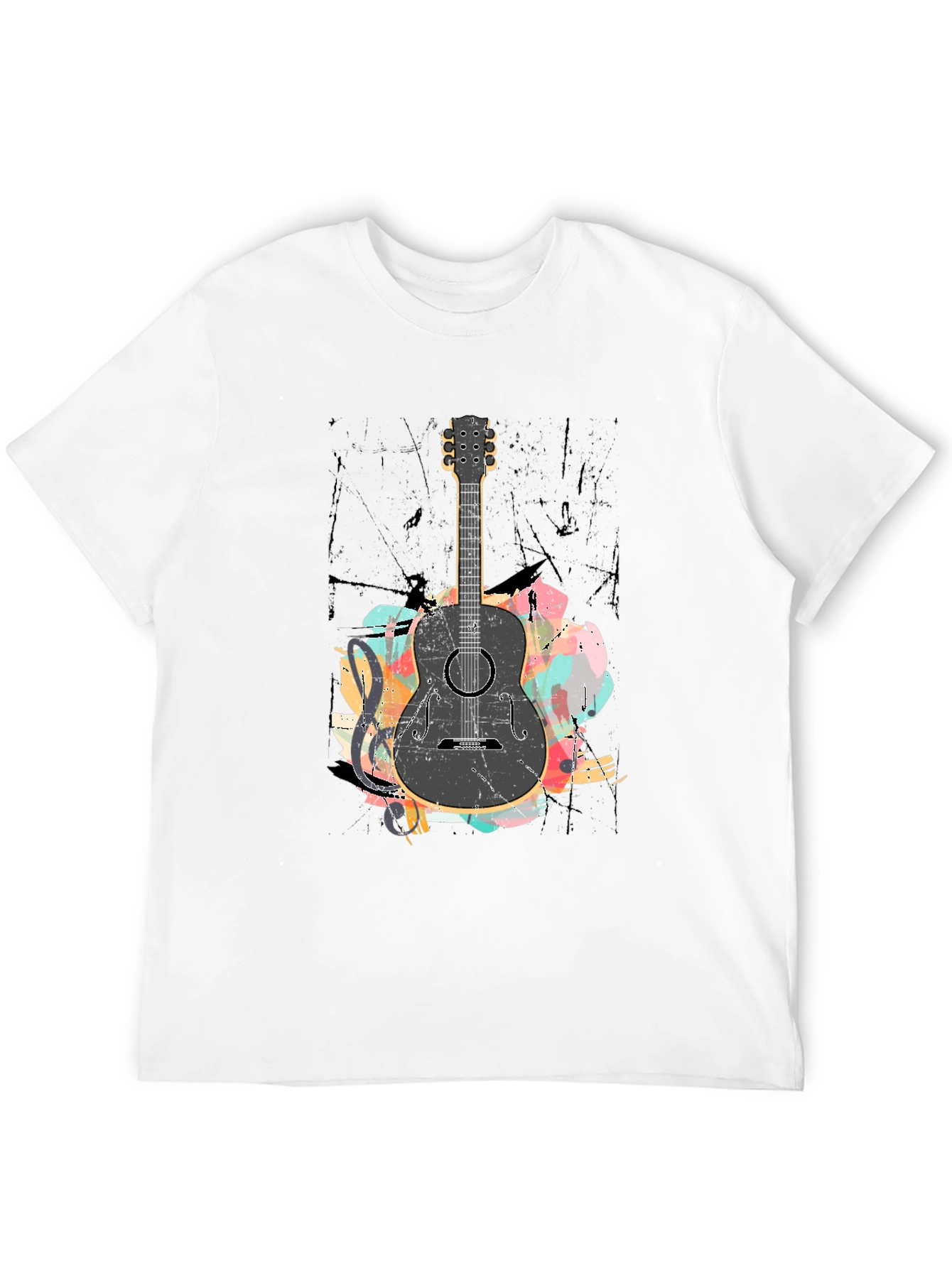 Guitar Graphic Black T-Shirt