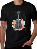 Guitar Graphic Black T-Shirt