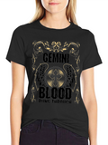 Gemini Blood Runs Through Black T-Shirt