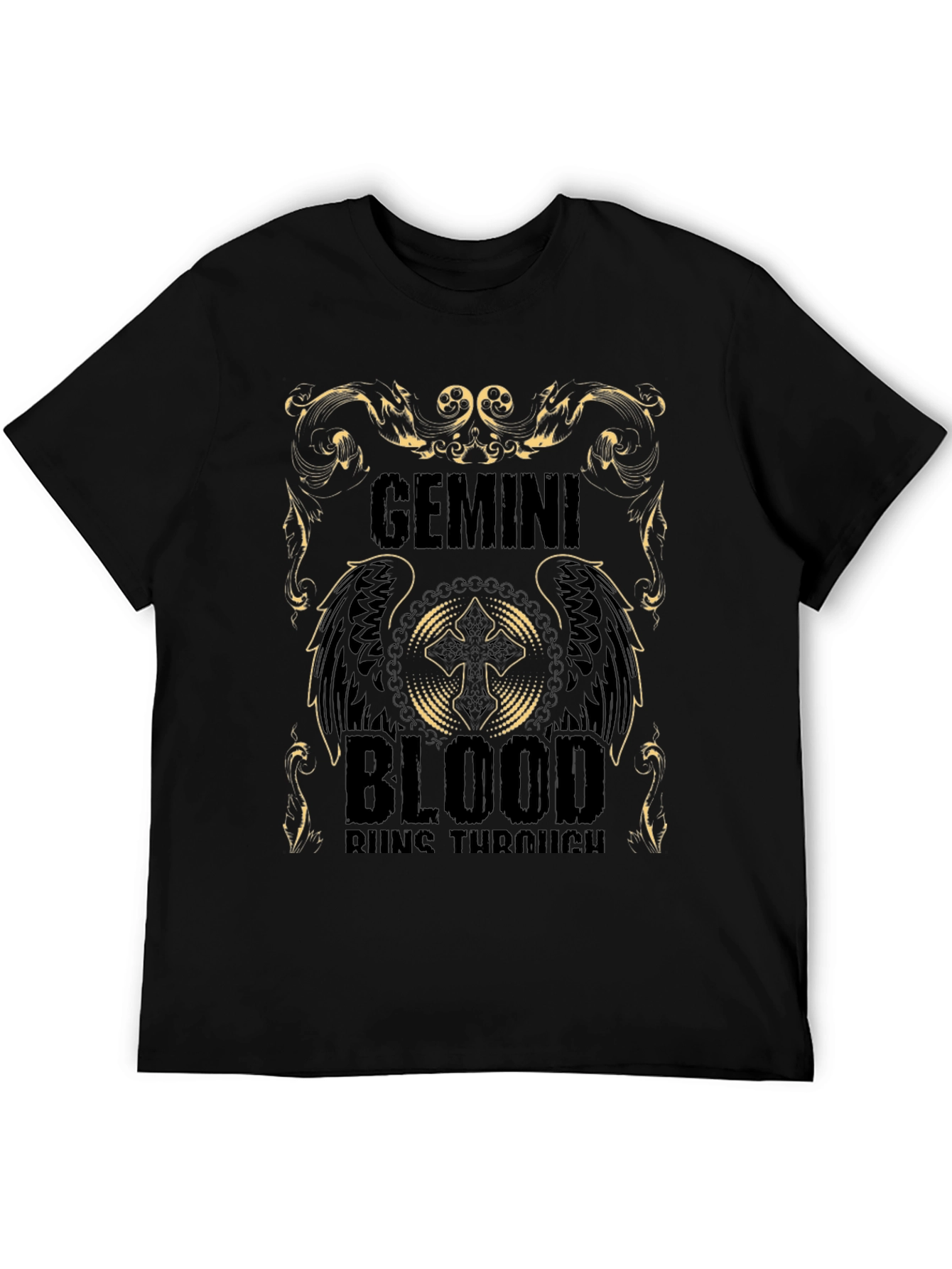 Gemini Blood Runs Through Black T-Shirt