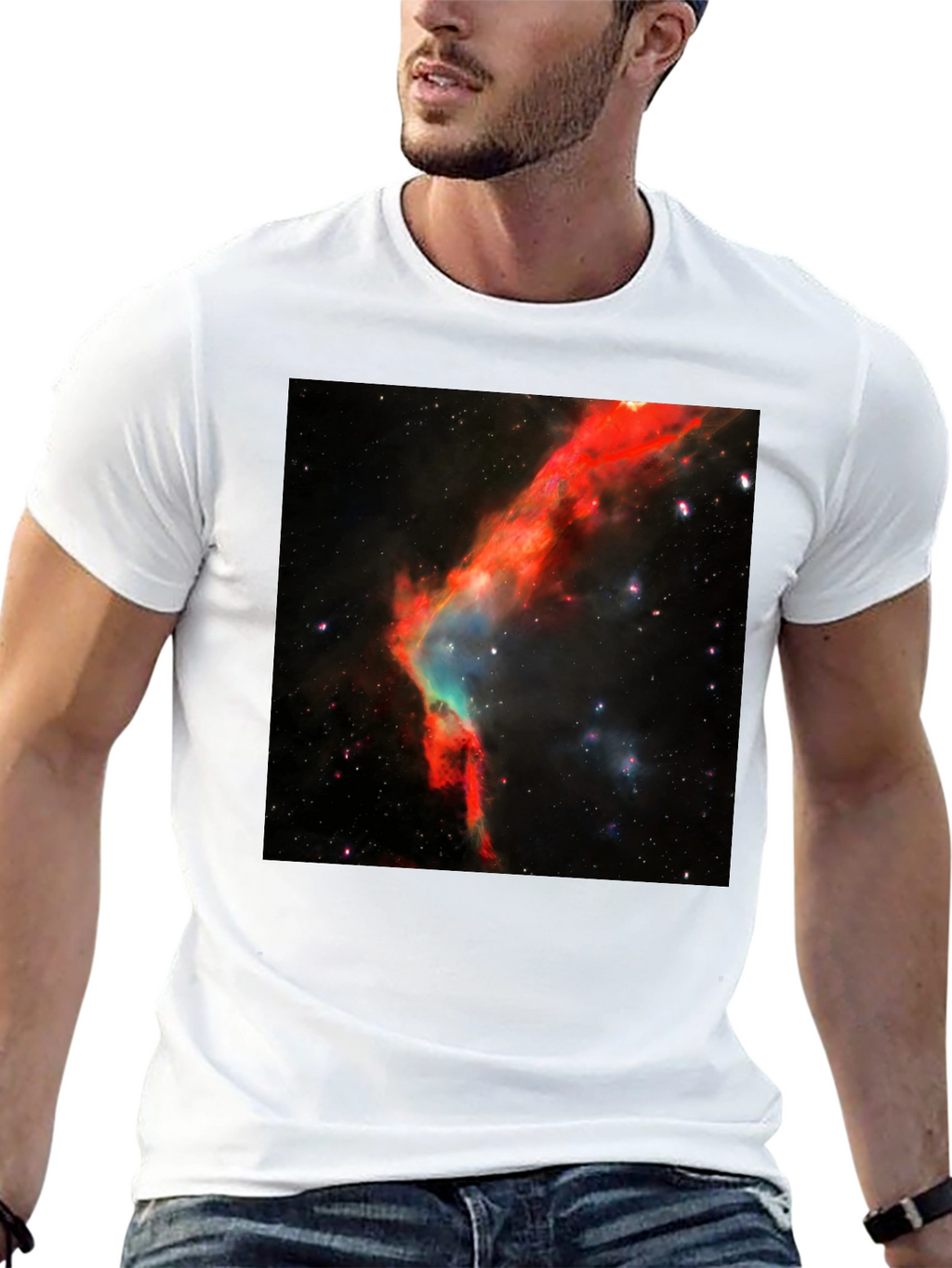 Nebula Print Black T-Shirt