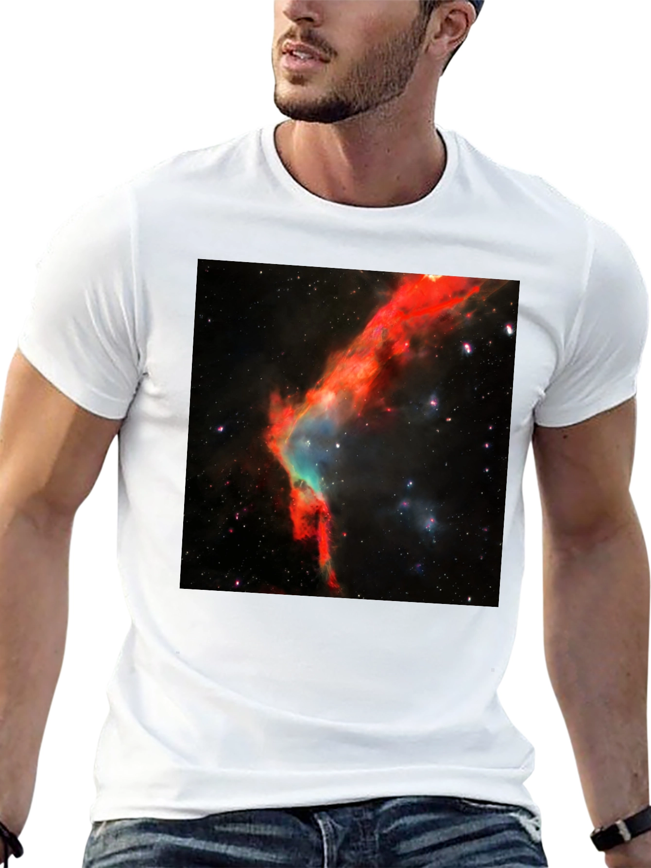 Nebula Print Black T-Shirt