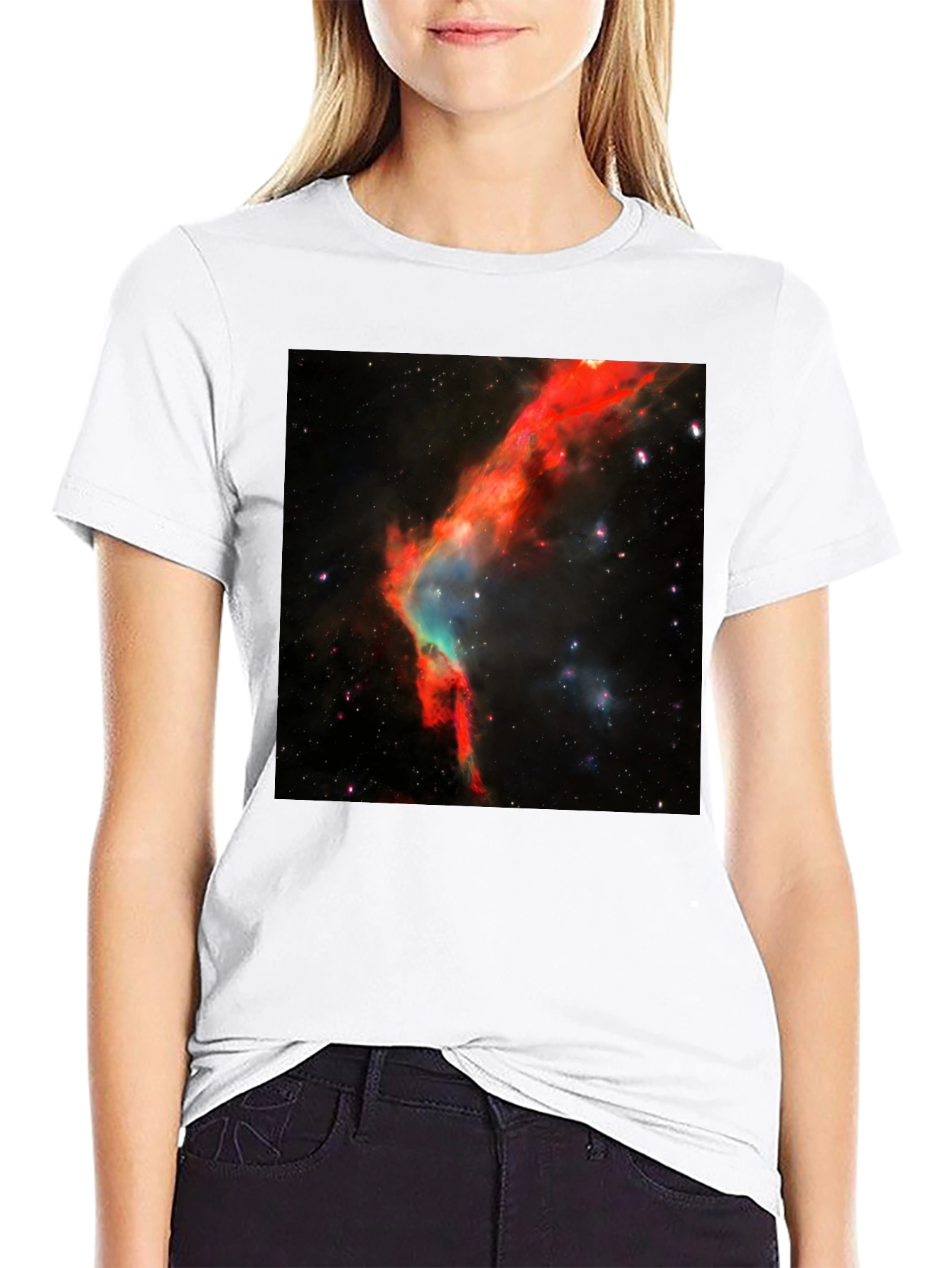 Nebula Print Black T-Shirt