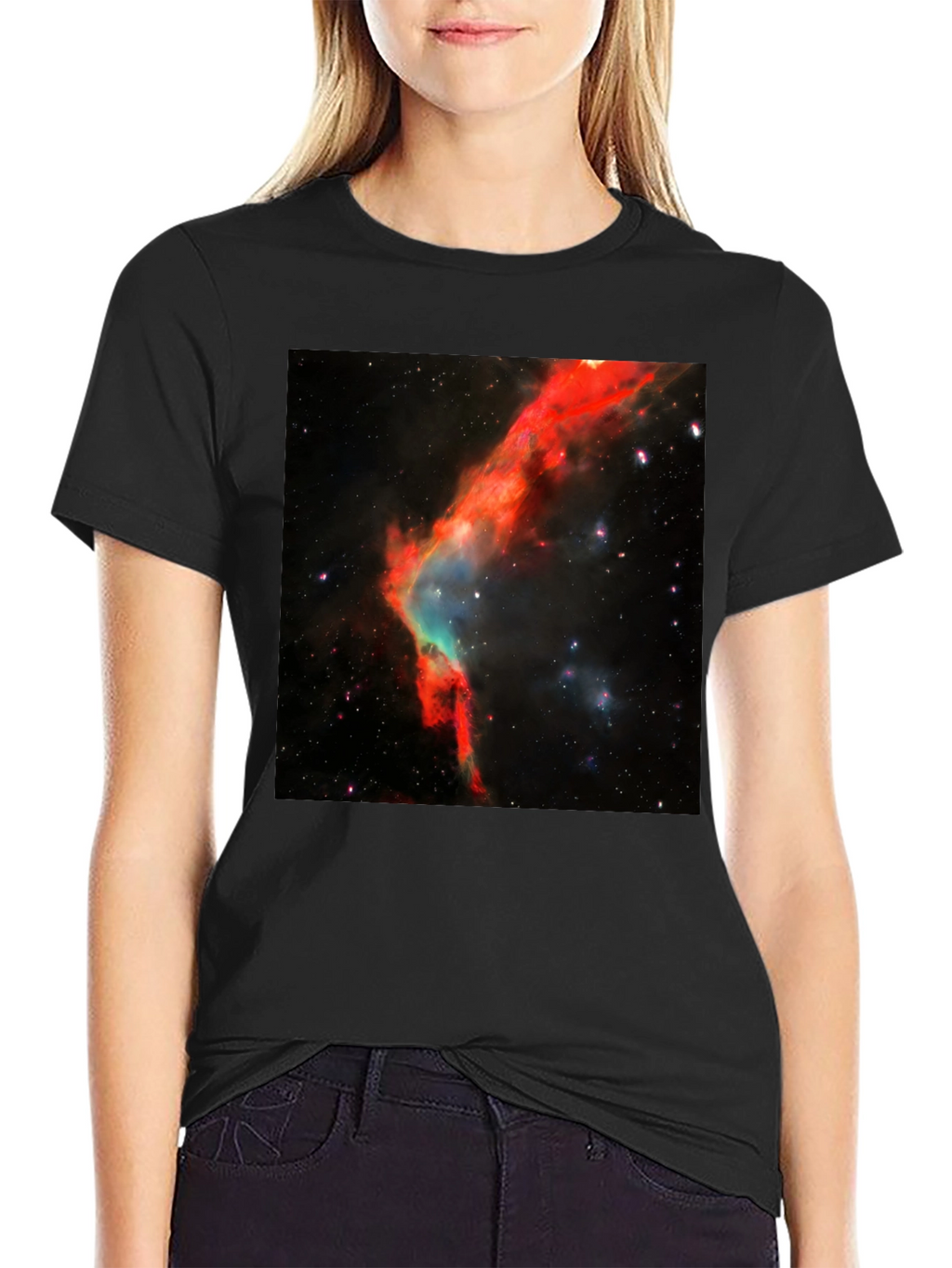 Nebula Print Black T-Shirt