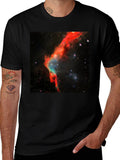 Nebula Print Black T-Shirt