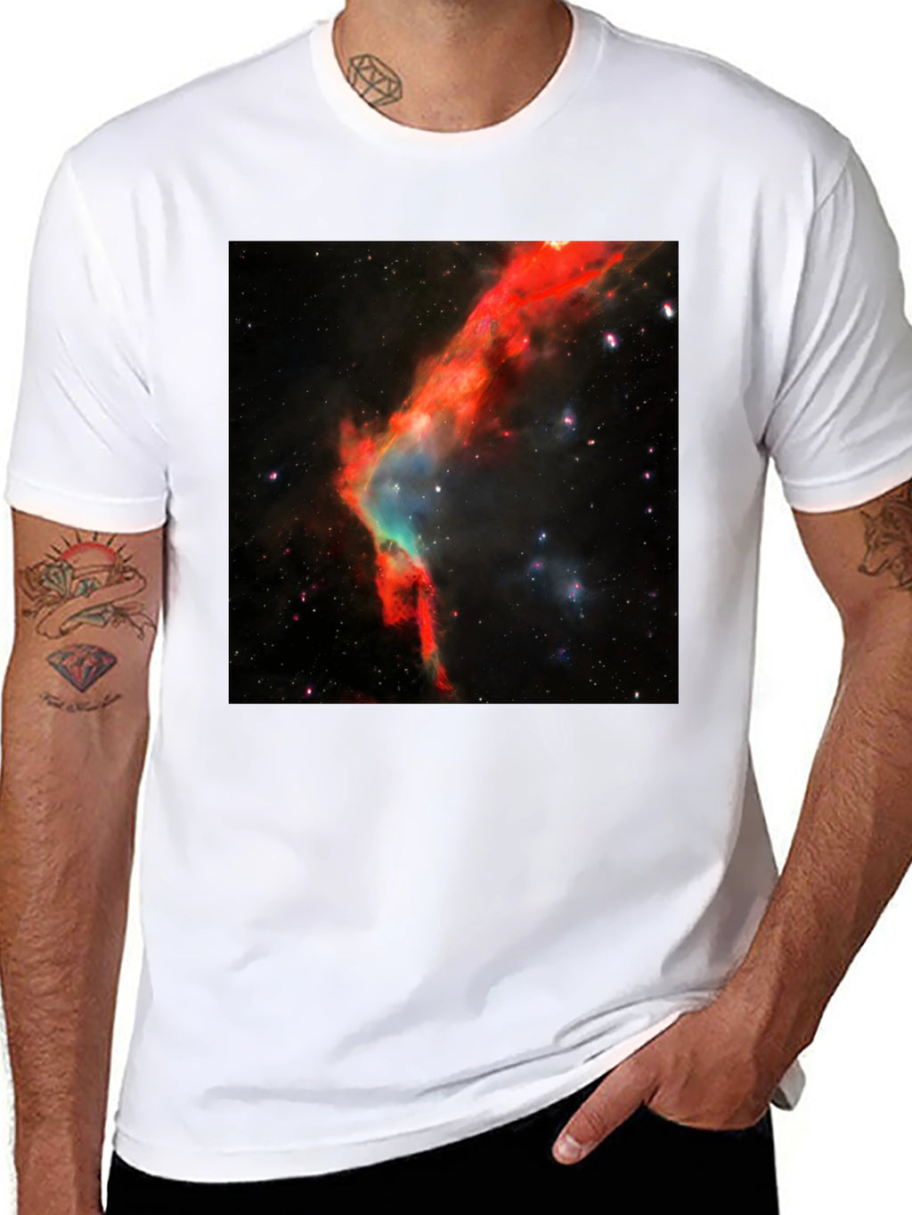 Nebula Print Black T-Shirt
