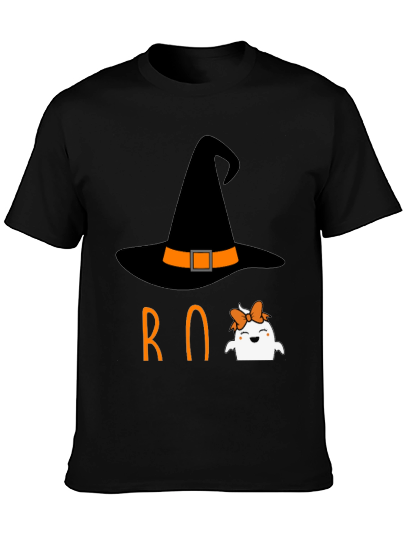 Halloween Boo T-Shirt Witch Ghost Orange