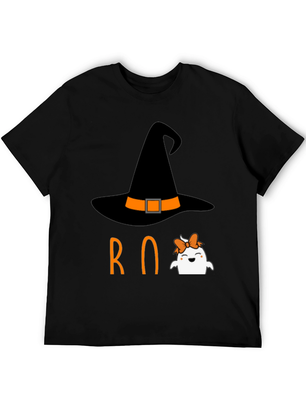Halloween Boo T-Shirt Witch Ghost Orange