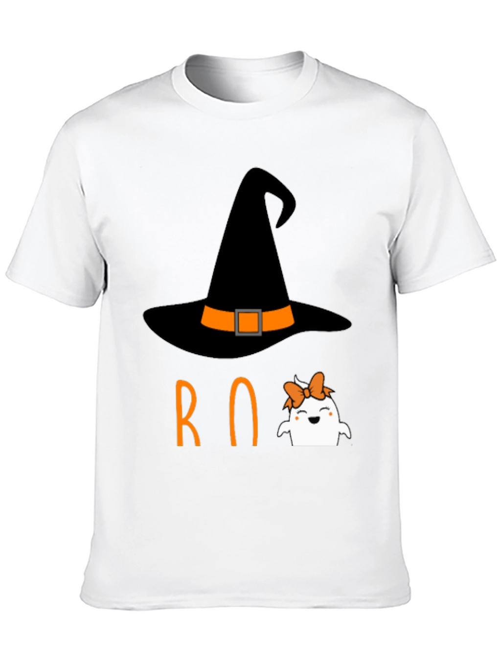 Halloween Boo T-Shirt Witch Ghost Orange