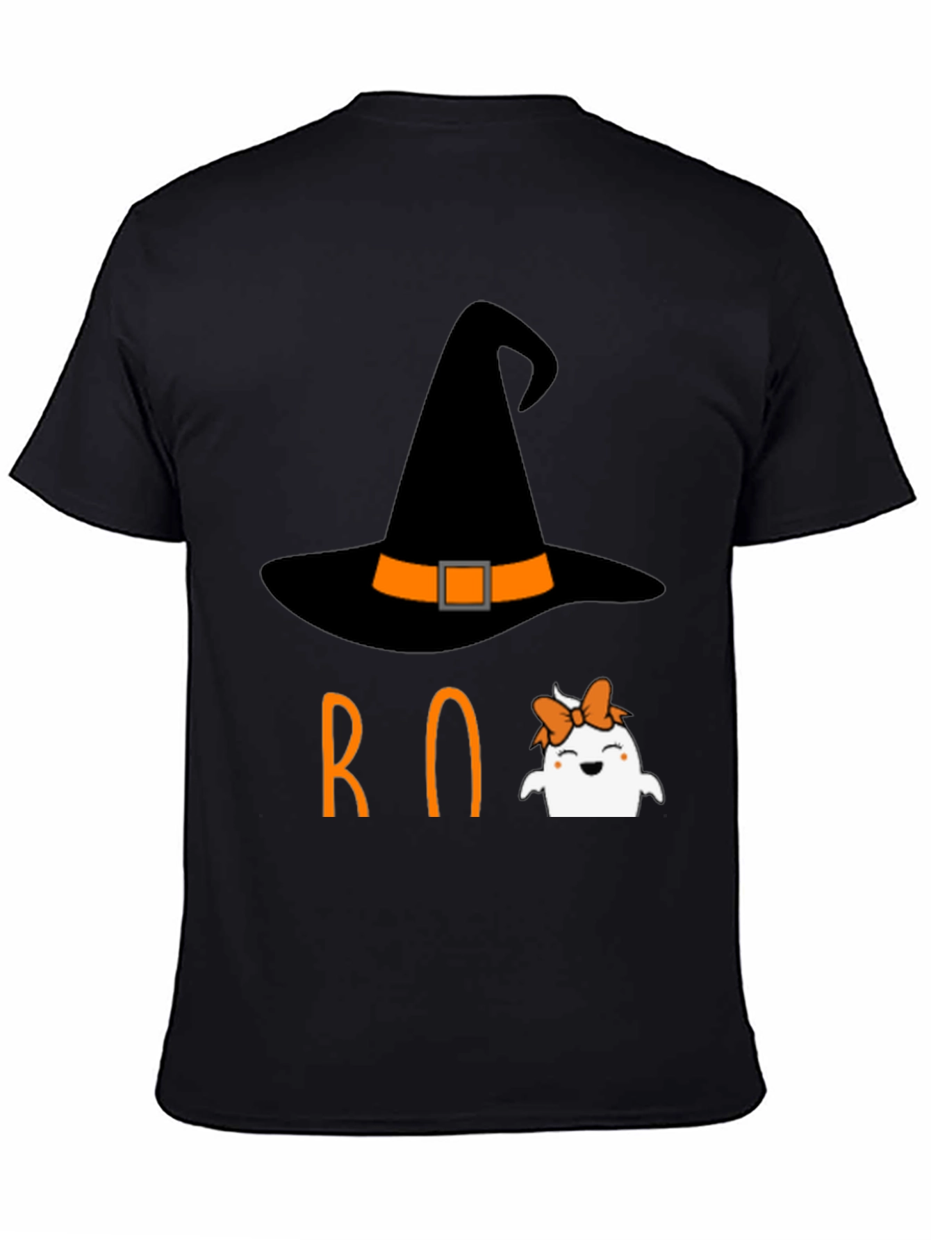 Halloween Boo T-Shirt Witch Ghost Orange