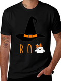 Halloween Boo T-Shirt Witch Ghost Orange