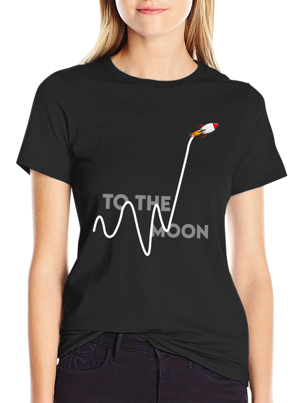 To The Moon Rocket Graphic Tee