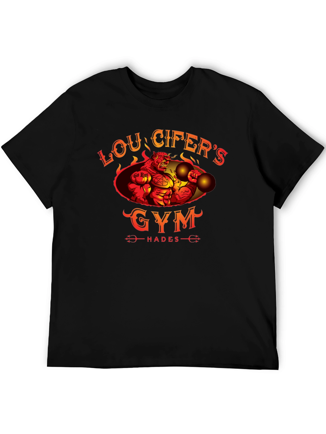 Loucifers Gym T-Shirt Hades Devil Workout Tee