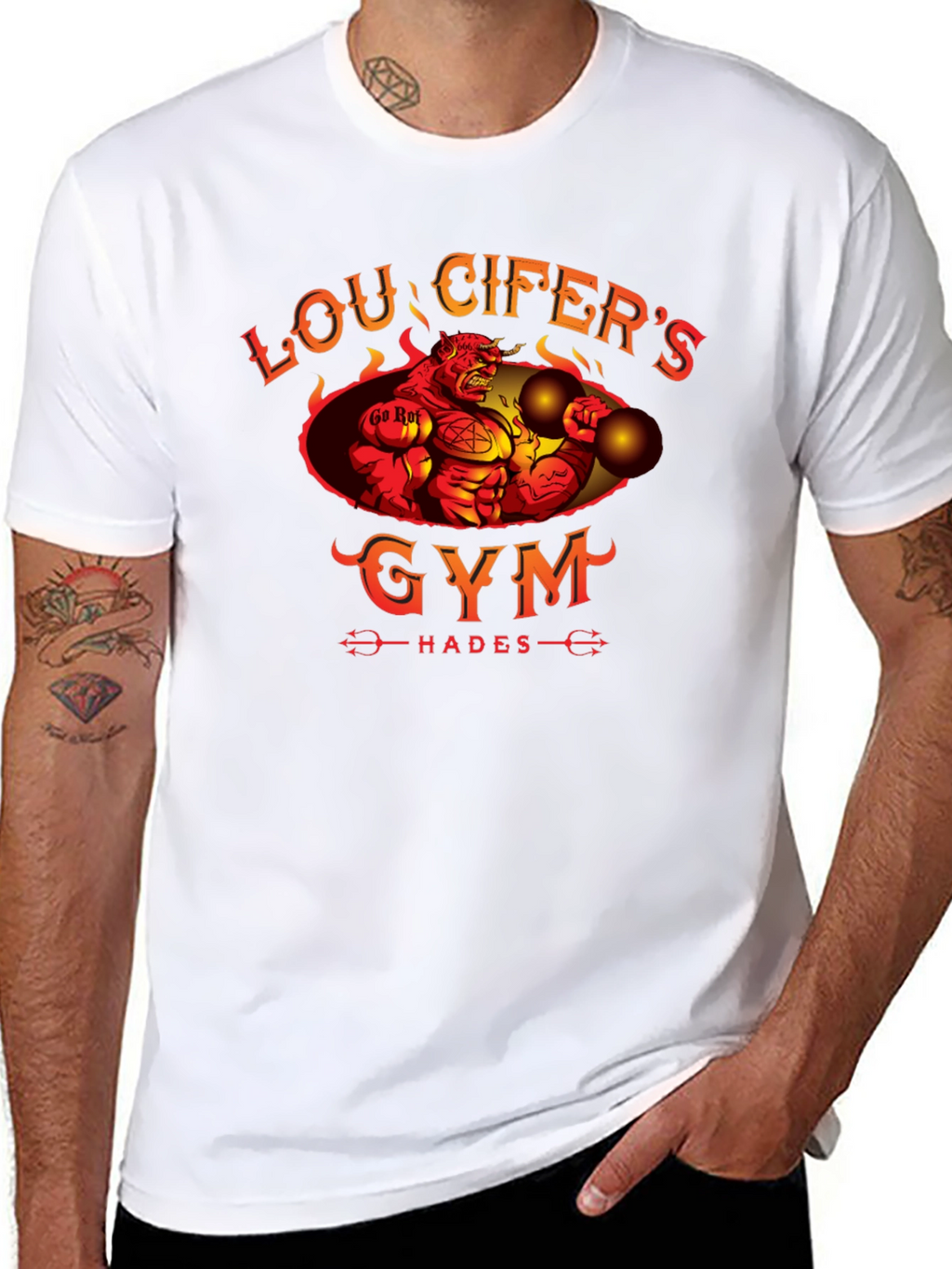 Loucifers Gym T-Shirt Hades Devil Workout Tee